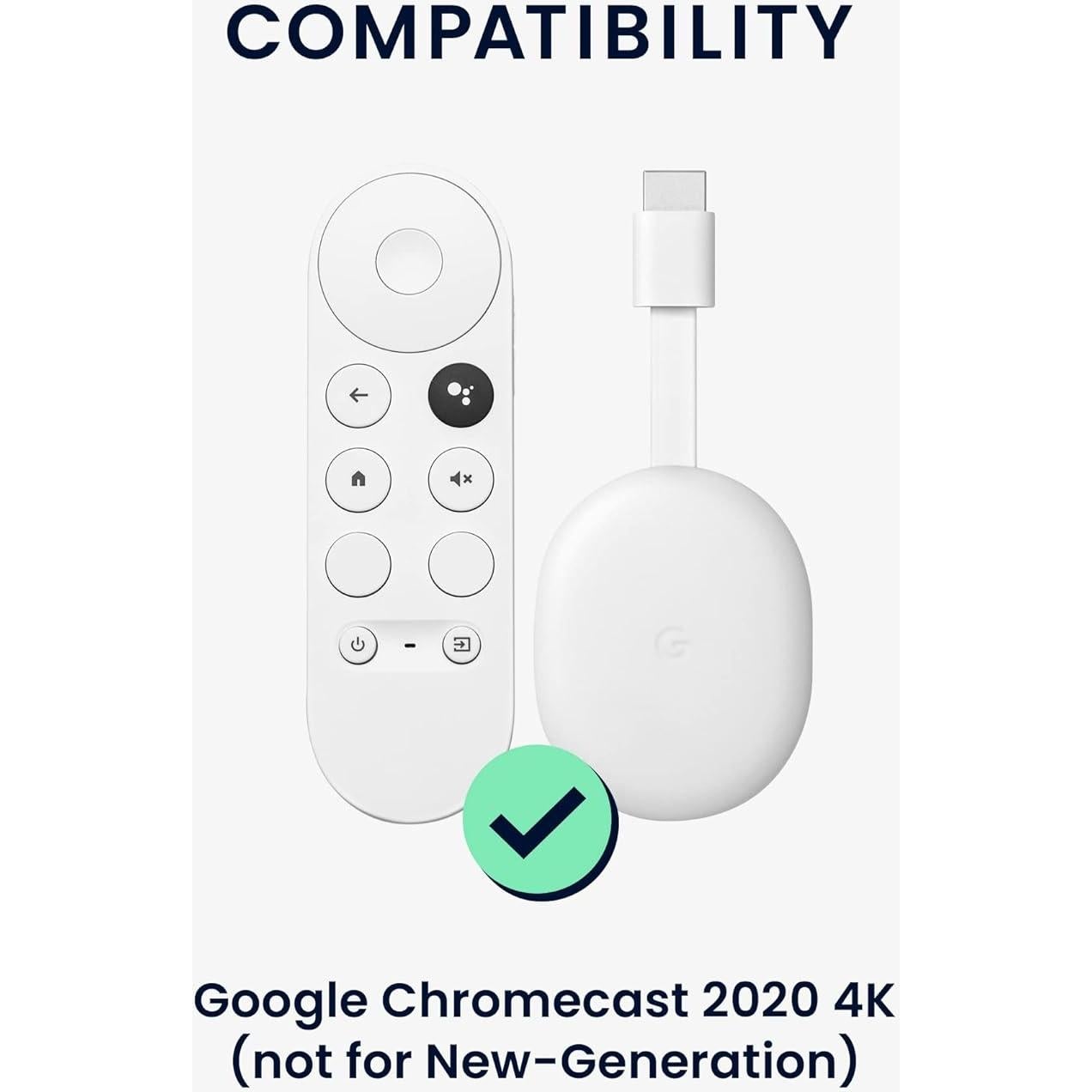 Juego de Fundas para Control Remoto Google Chromecast 2020 4K - KW-Commerce - Rosa Polvoriento