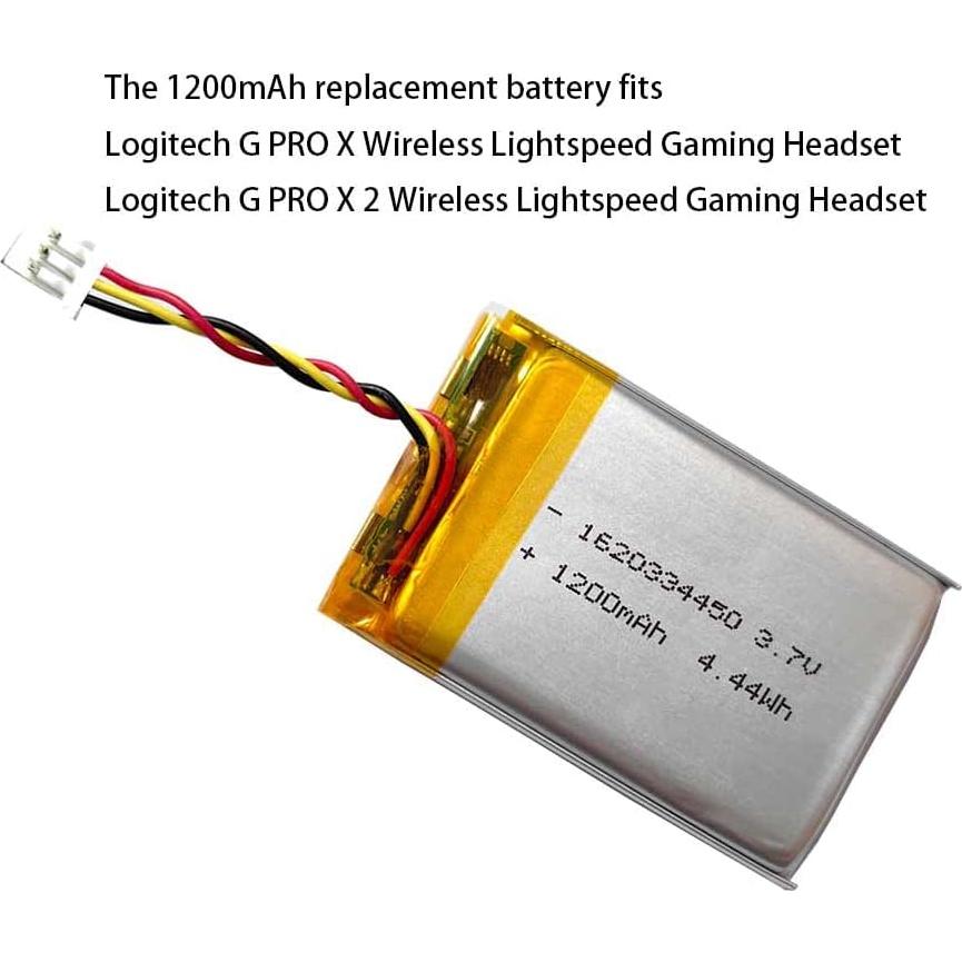 Batería recargable 1200mAh 3.7V para Logitech G PRO X