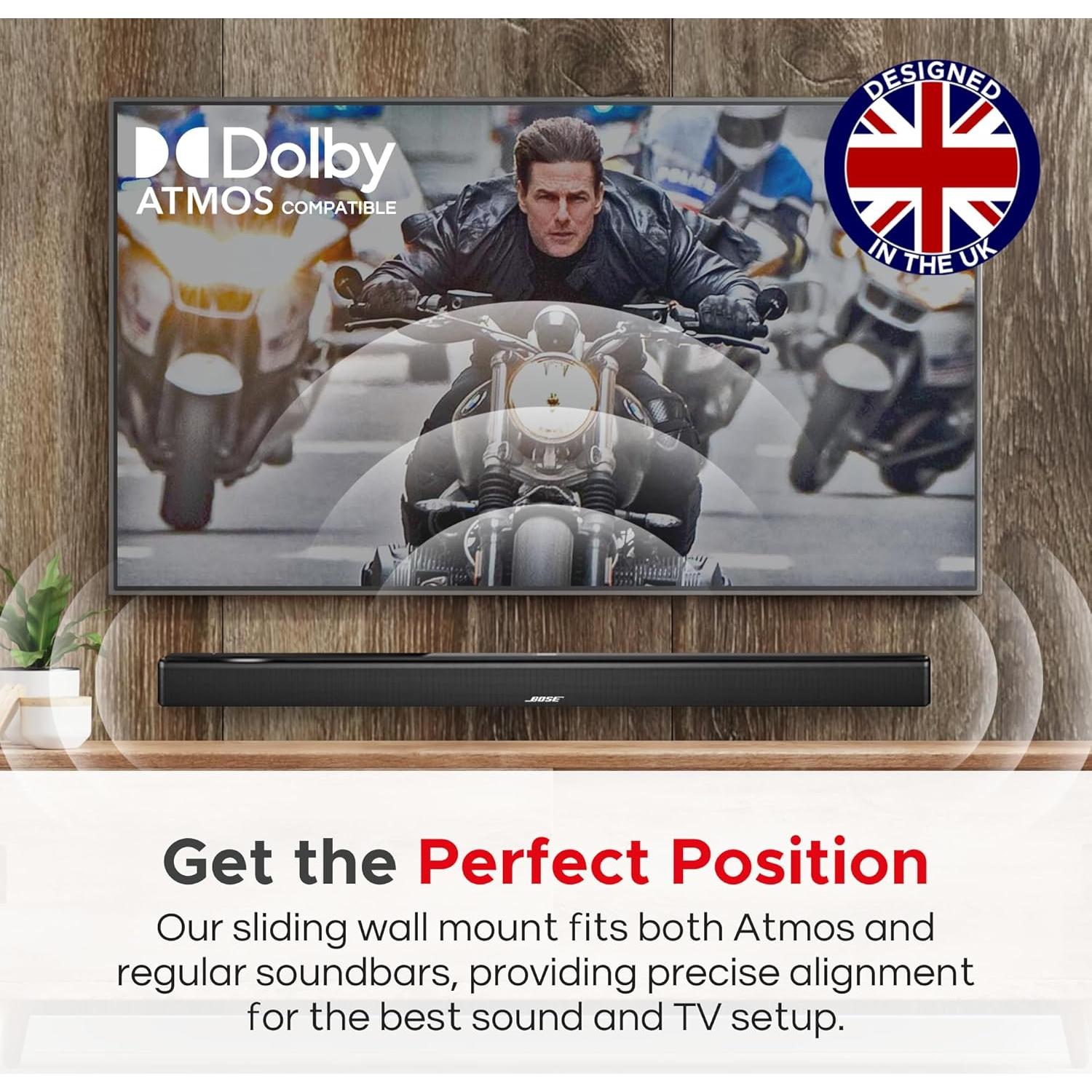 Soporte de Pared Ajustable Soundbass para Barra de Sonido Bose