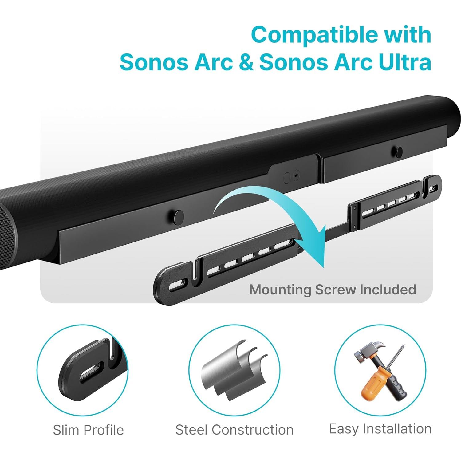 Soporte de pared para barra de sonido PEGZONE Sonos Arc Ultra