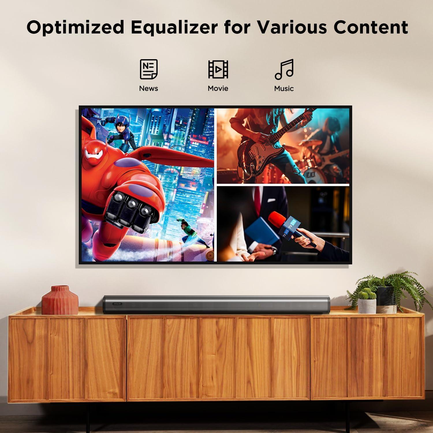 Barra de Sonido Hiwill D20 2.2ch Dolby 200W 90cm HDMI BT 5.3