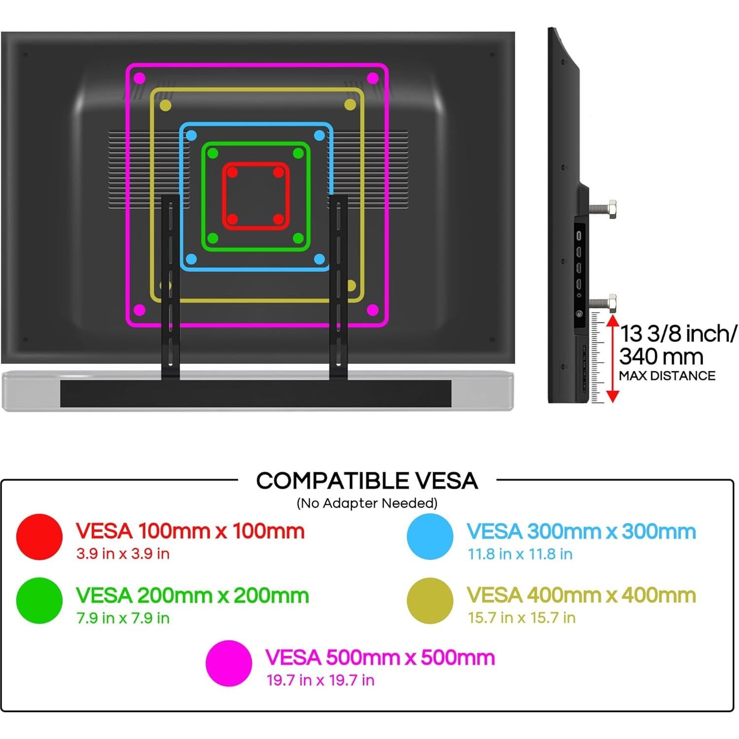 Soporte Universal para TV Soundbass Negro Compatible con Bose