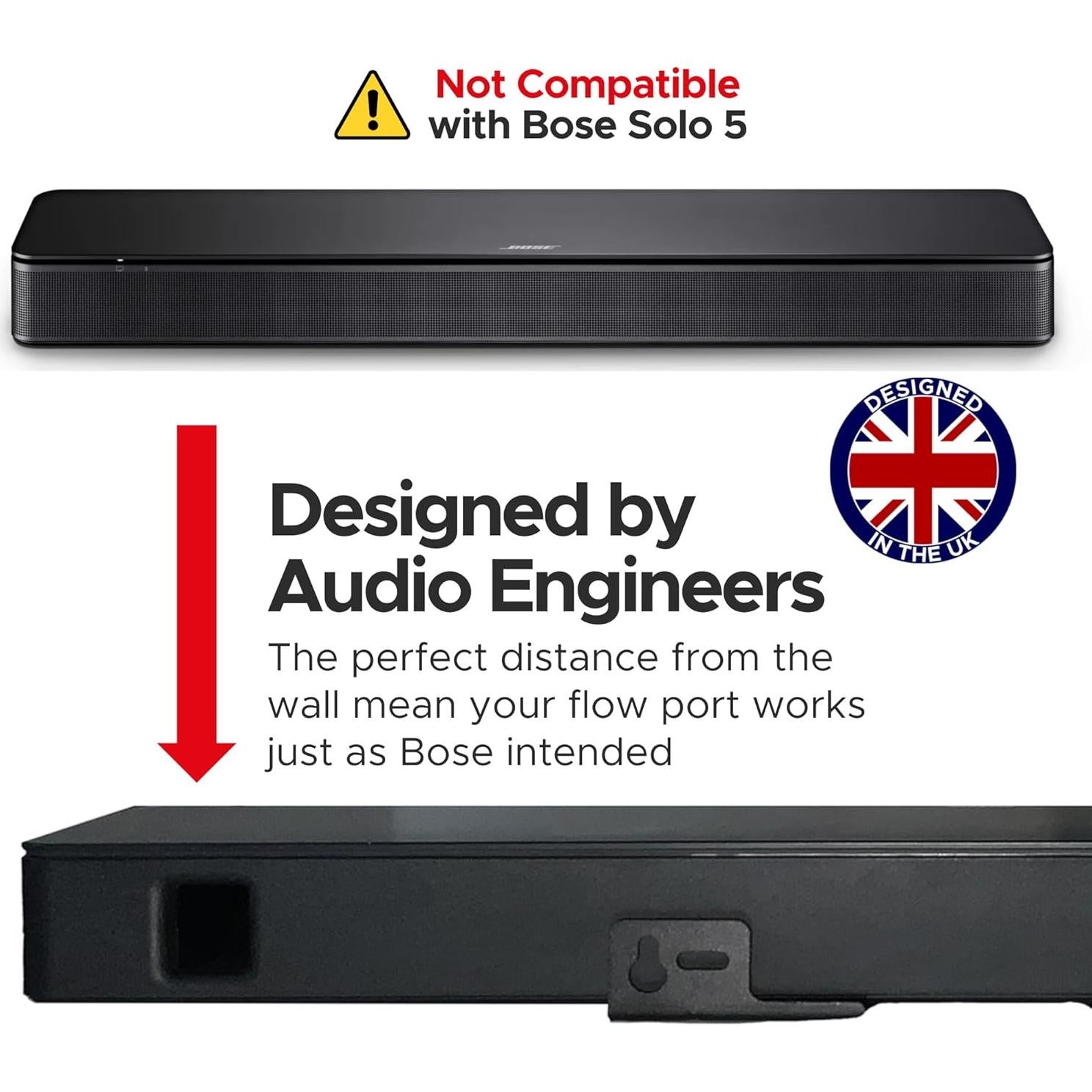 Soporte de pared ajustable para altavoz de TV Bose WM-TV