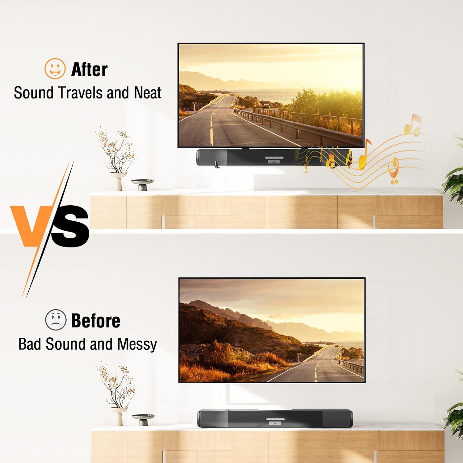 Soporte de Barra de Sonido ELIVED YD5011 Ajustable 6.5" Negro