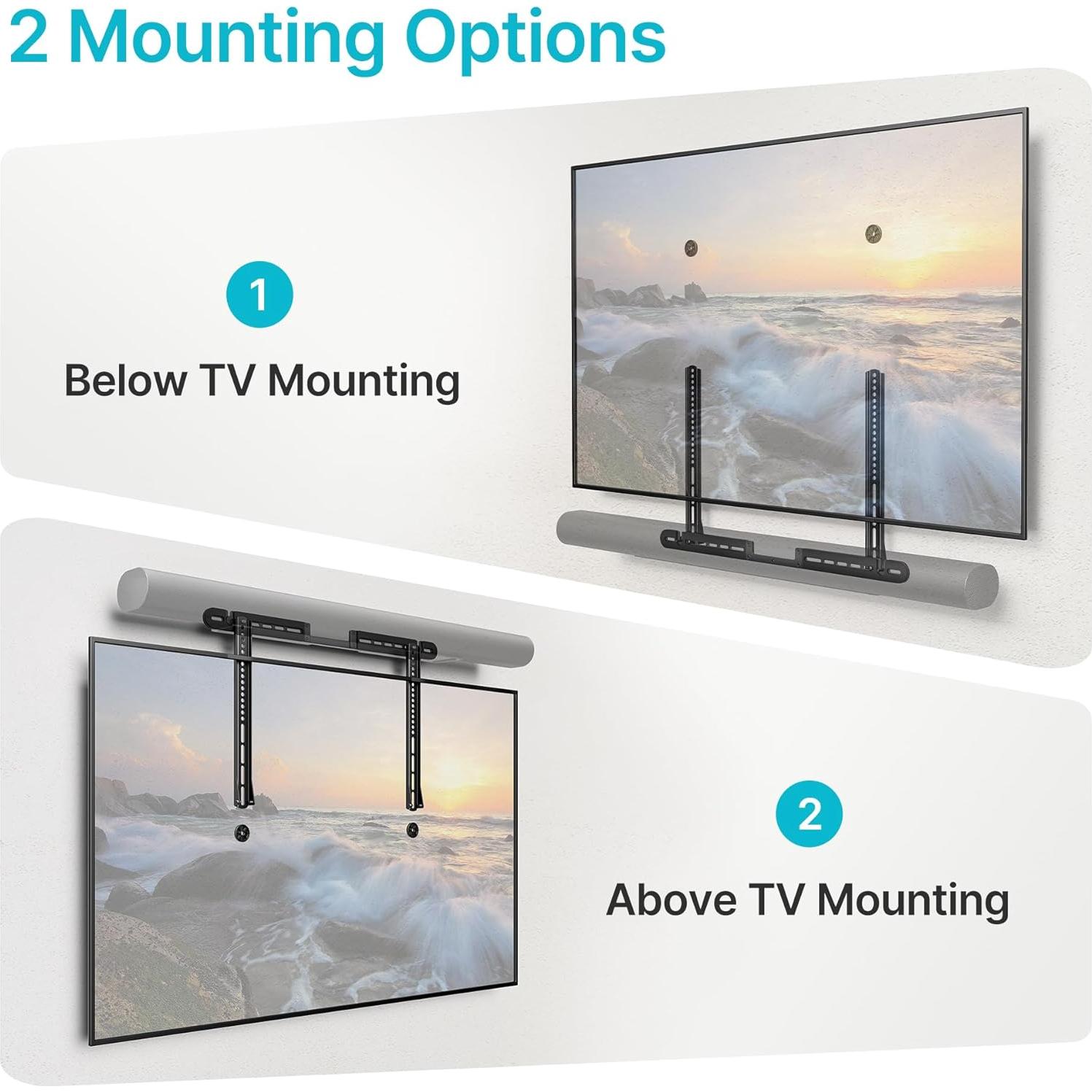 Soporte de TV para Barra de Sonido PEGZONE HWS1006BK Negro