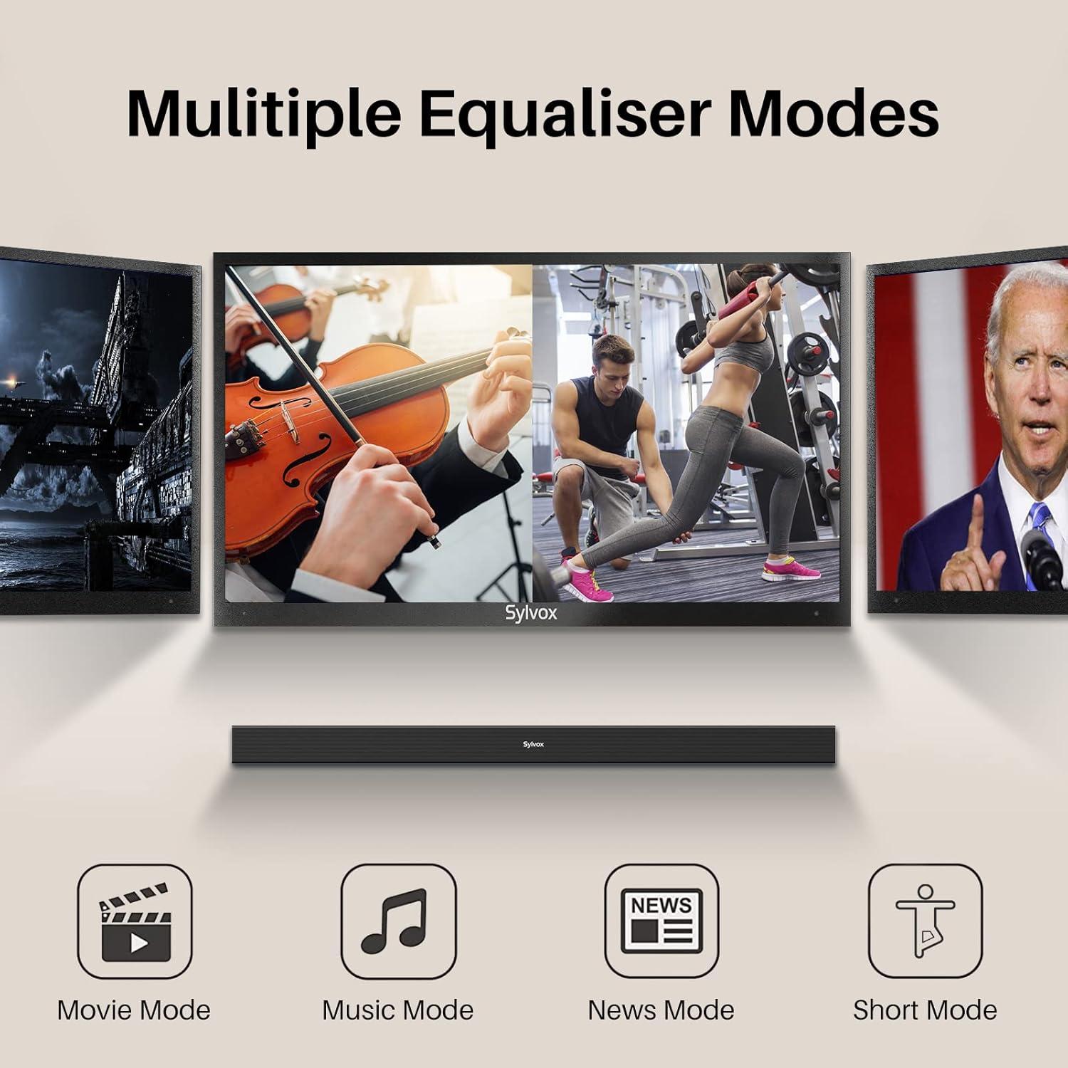 Barra de Sonido Sylvox Elf S2 60W Bluetooth IP65 Montable