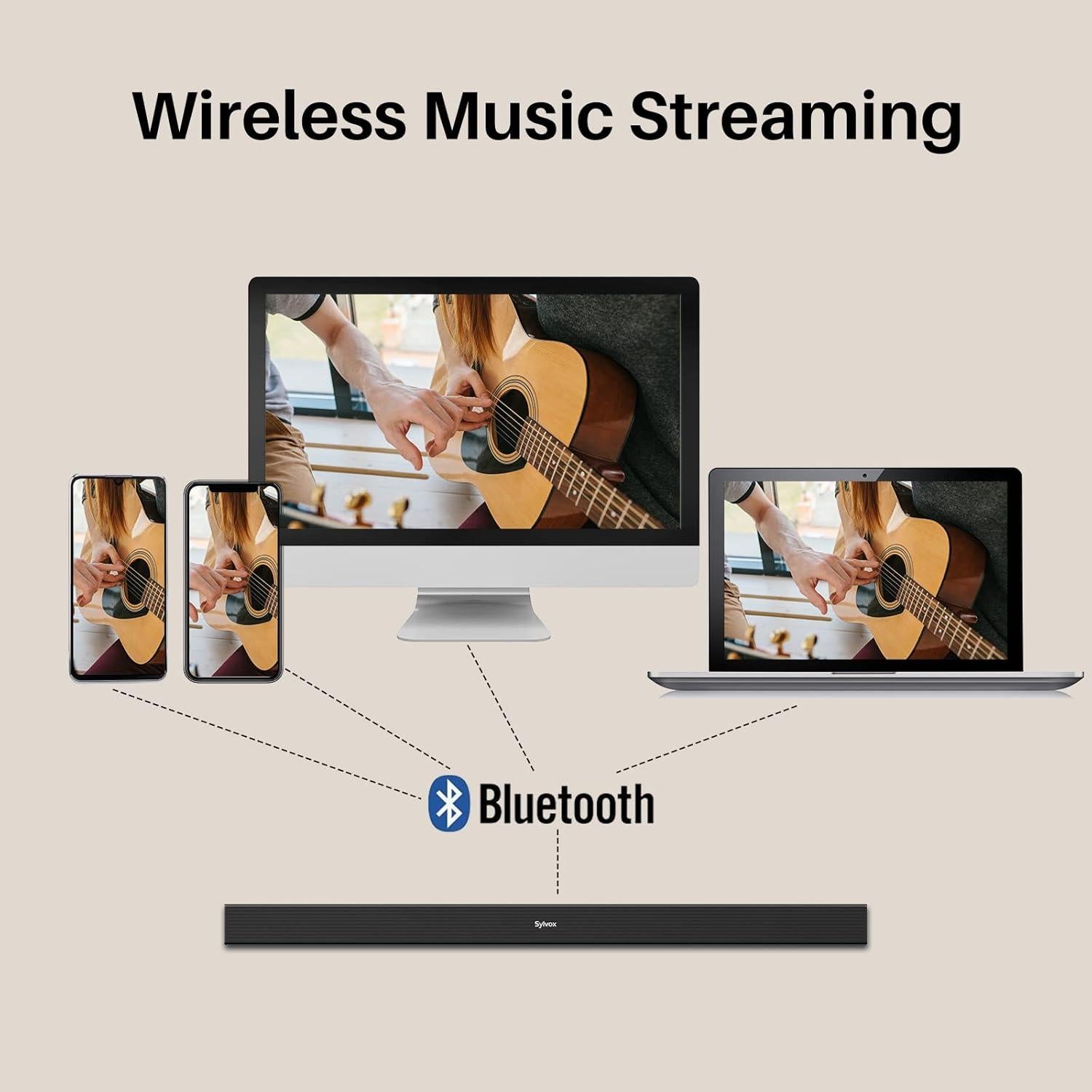 Barra de Sonido Sylvox Elf S2 60W Bluetooth IP65 Montable