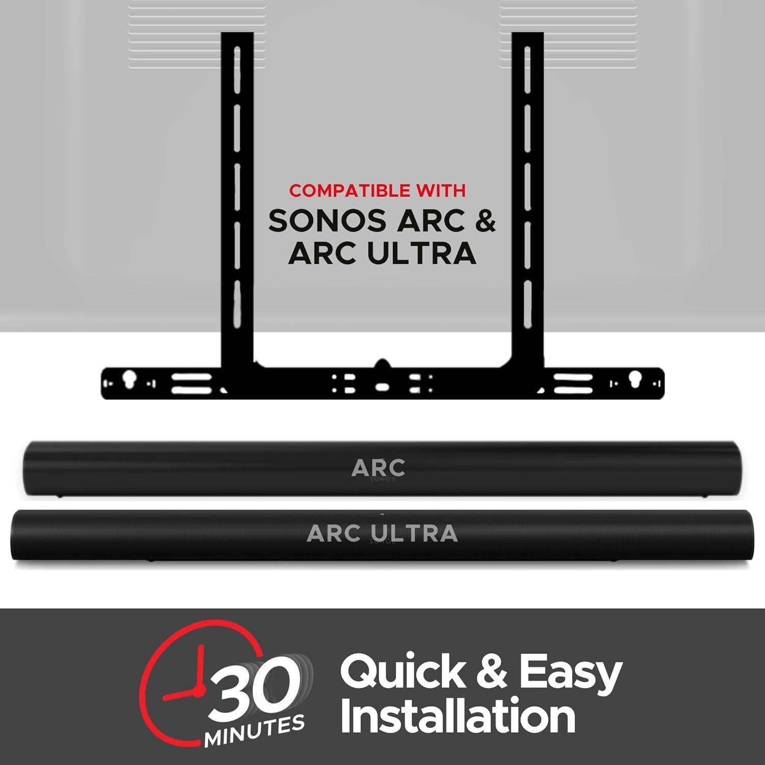 Soporte de TV Soundbass ARC Negro Compatible con Sonos Arc