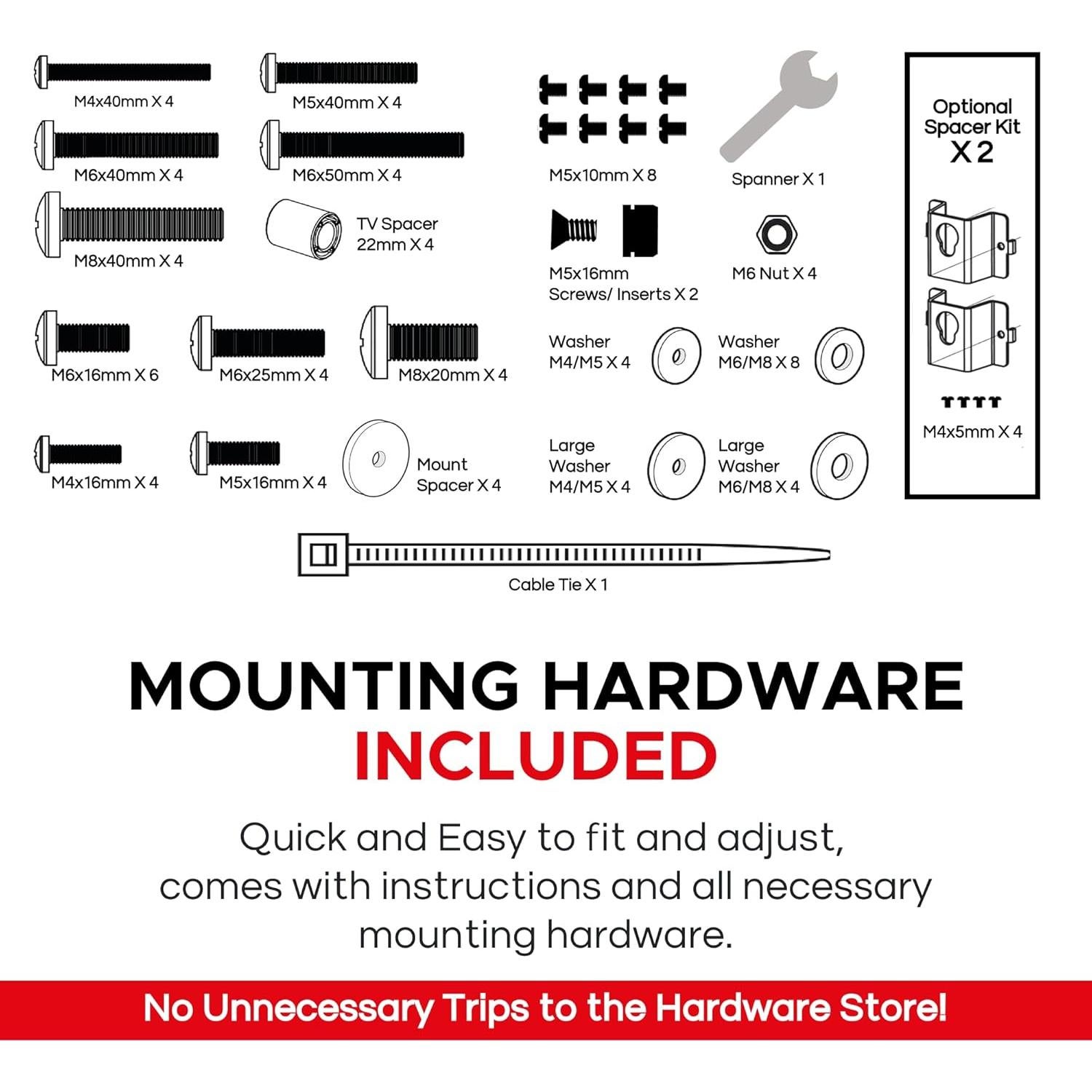 Soporte de TV Soundbass ARC Negro Compatible con Sonos Arc