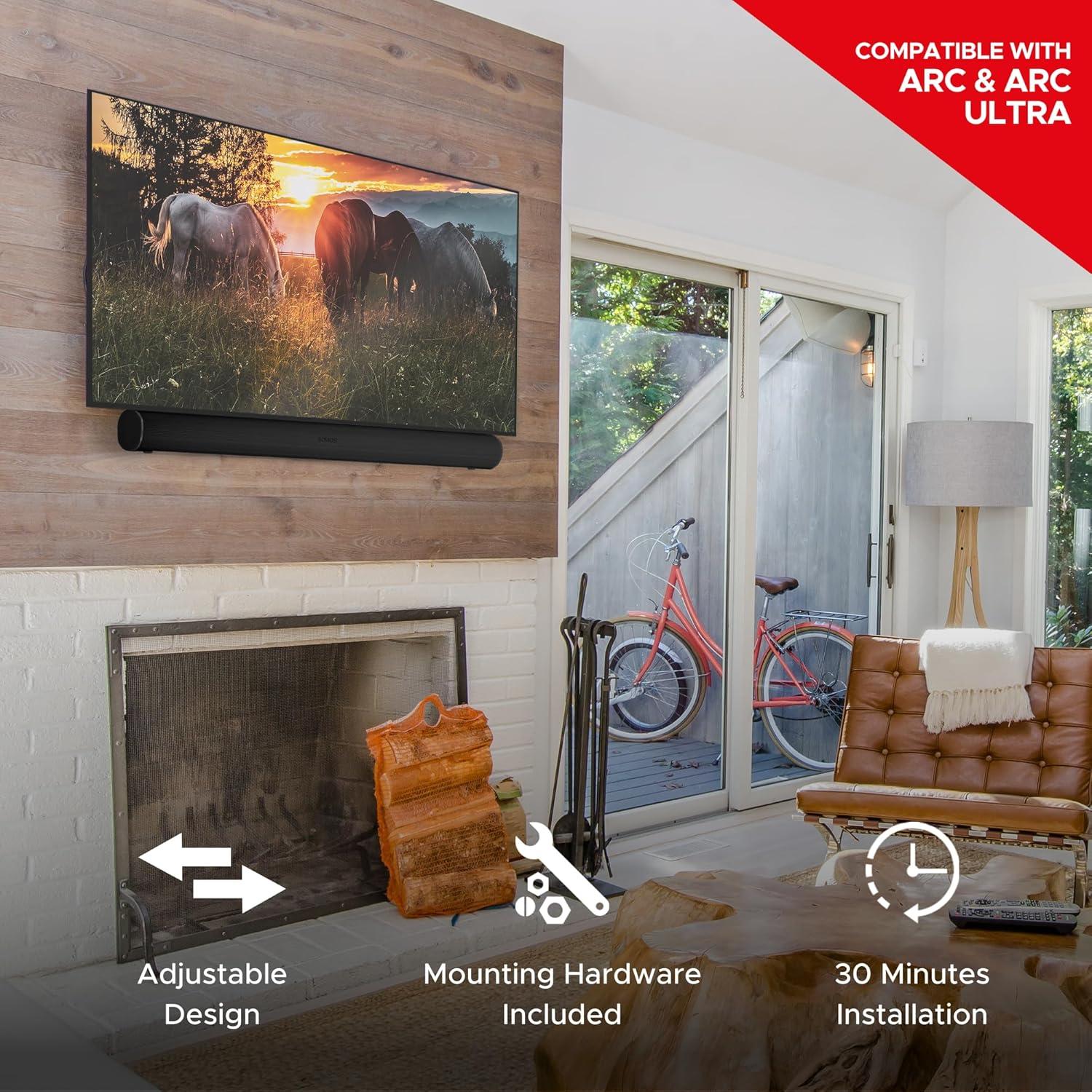 Soporte de TV Soundbass ARC Negro Compatible con Sonos Arc