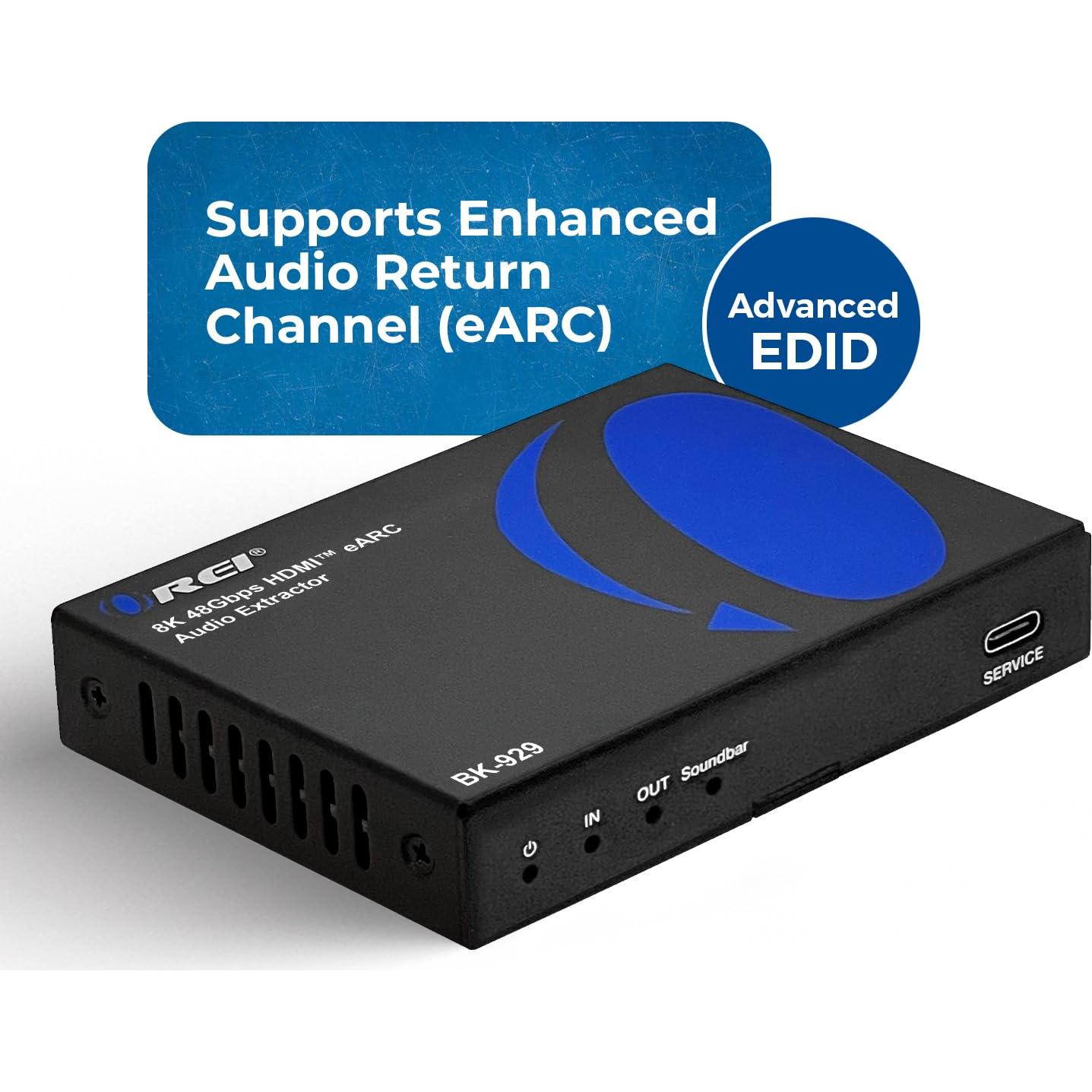 Extractor de Audio eARC OREI BK-929 4K 120Hz HDMI 2.0