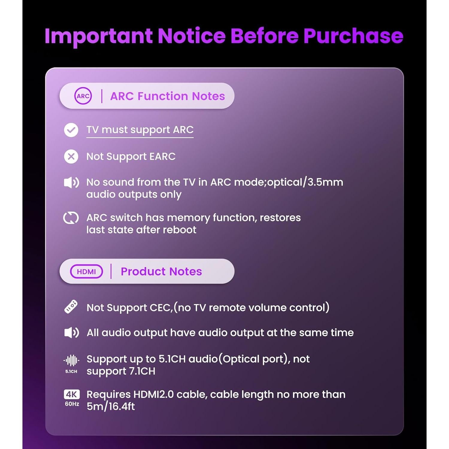Extractor de Audio HDMI avedio links 4K 60Hz Toslink y 3.5mm