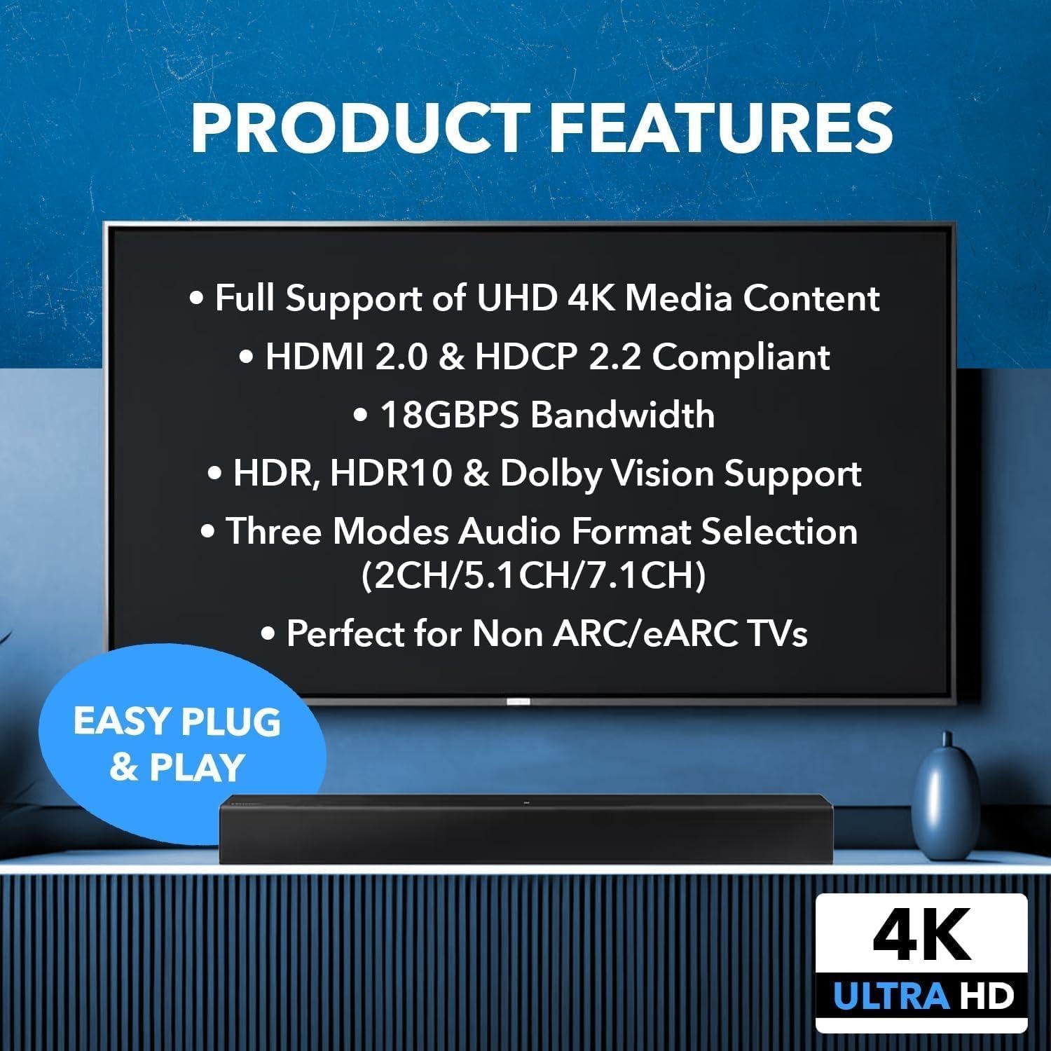 Extractor de Audio HDMI OREI HDA-934 4K 60Hz Dolby Atmos