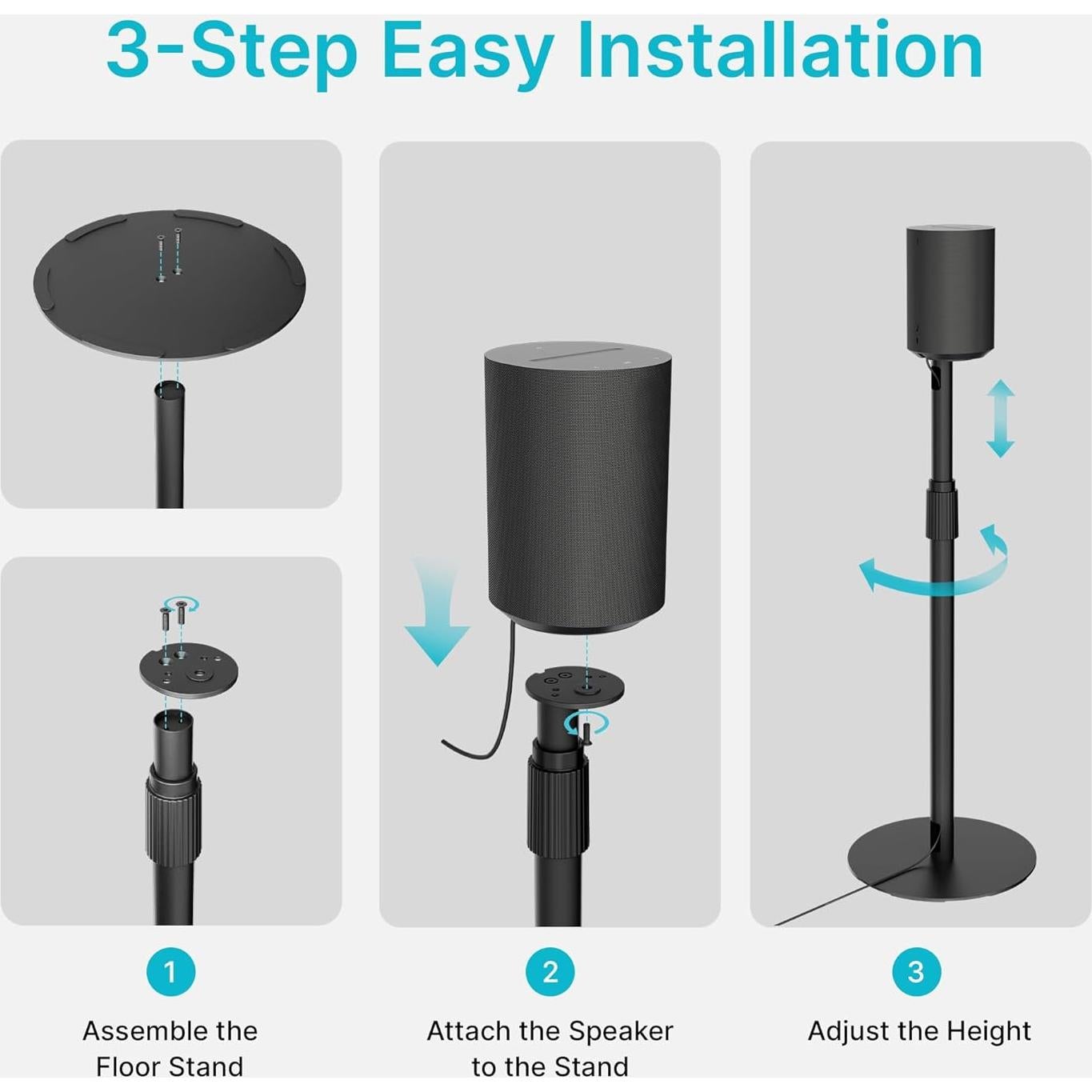 Soportes de Altavoz Ajustables PEGZONE para SONOS Era 100/300, 2 Paquete