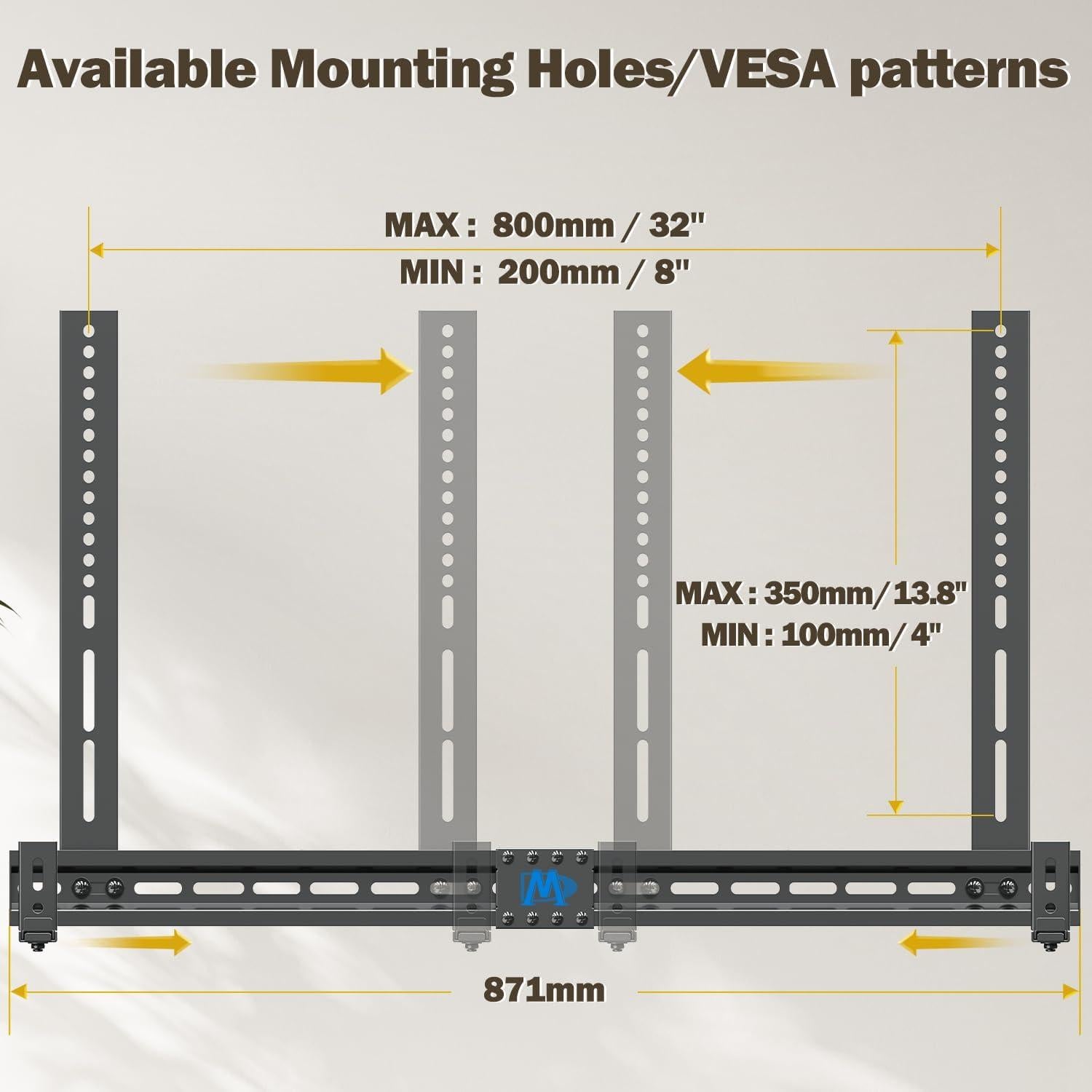 Soporte para Barra de Sonido Mounting Dream MD5425 Ajustable 8.7-15.4 cm