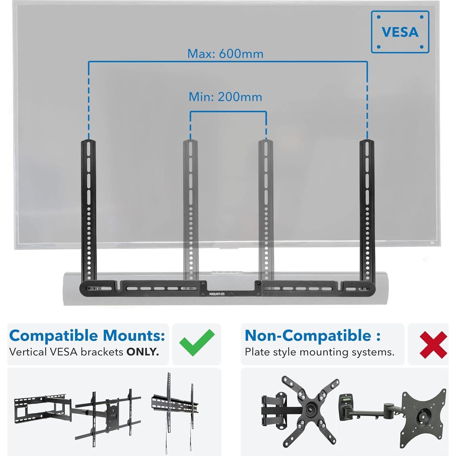 Soporte de Altavoz Mount-It! para TV Sonos Arc - Negro