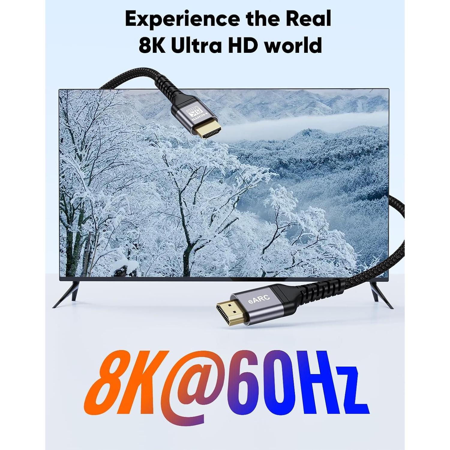 Cable HDMI eARC 8K 1.0m ZeniKon Ultra Alta Velocidad