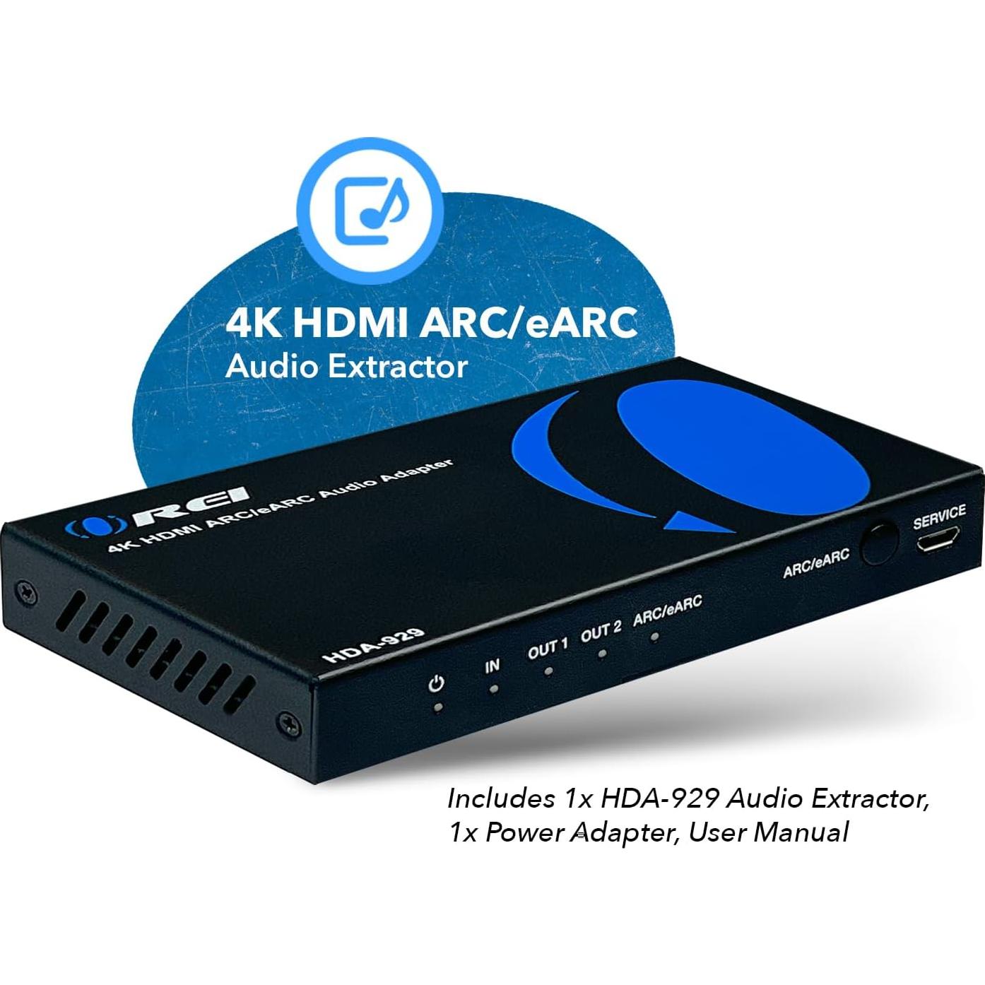 Extractor de Audio HDMI OREI HDA-929 4K 60Hz eARC Dolby Atmos
