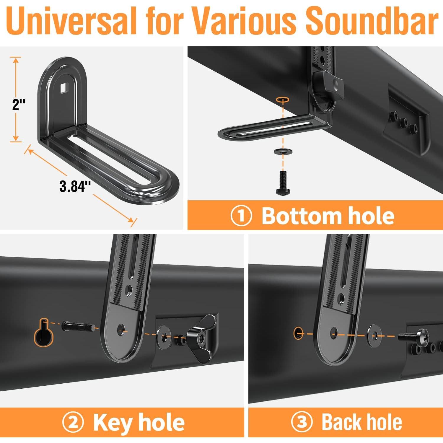 Soporte de Barra de Sonido ELIVED Ajustable para TV 23-90"