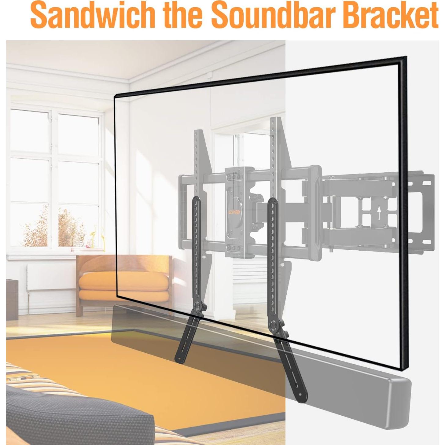 Soporte de Barra de Sonido ELIVED Ajustable para TV 23-90"