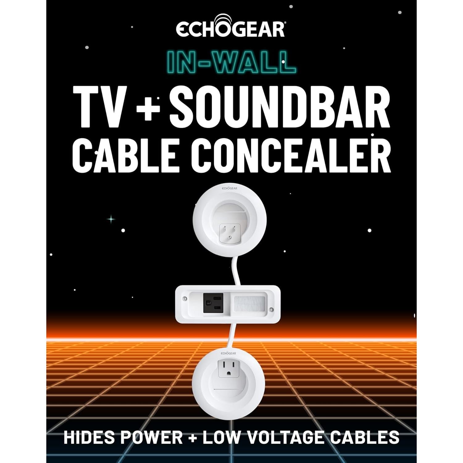 Kit de Gestión de Cables ECHOGEAR para TV y Barra de Sonido