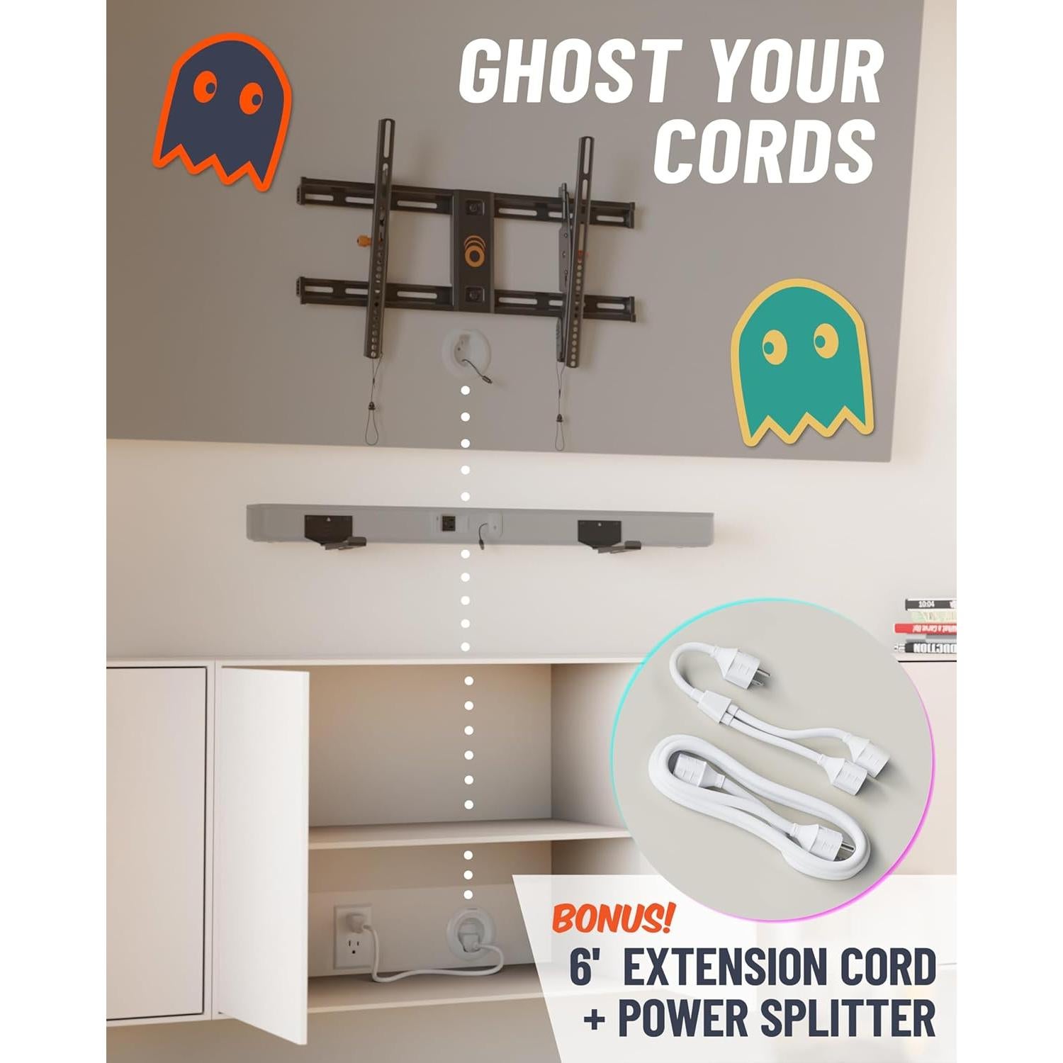 Kit de Gestión de Cables ECHOGEAR para TV y Barra de Sonido