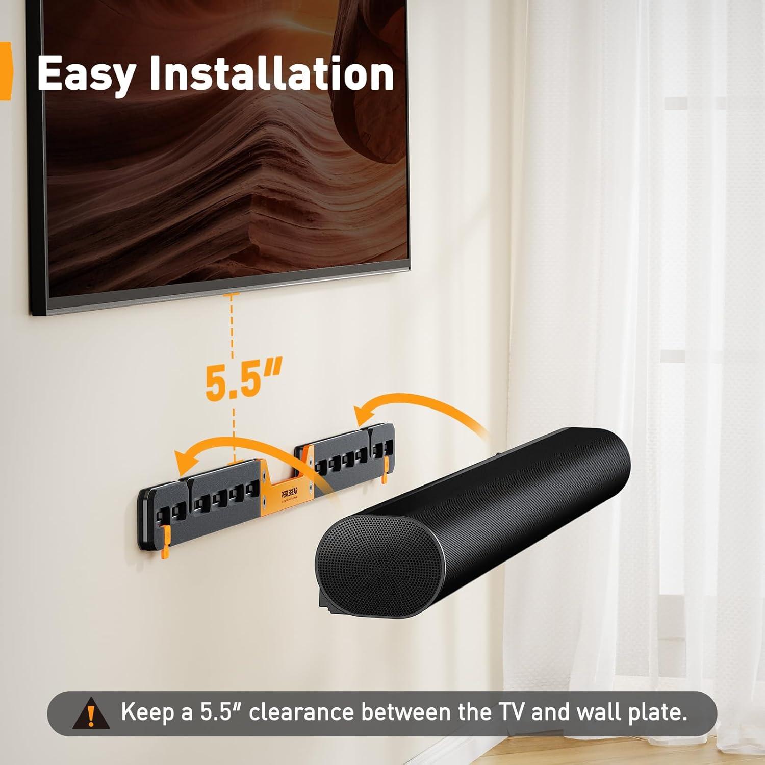 Soporte de Barra de Sonido Perlegear PGSM04B Ajustable 6.8 kg