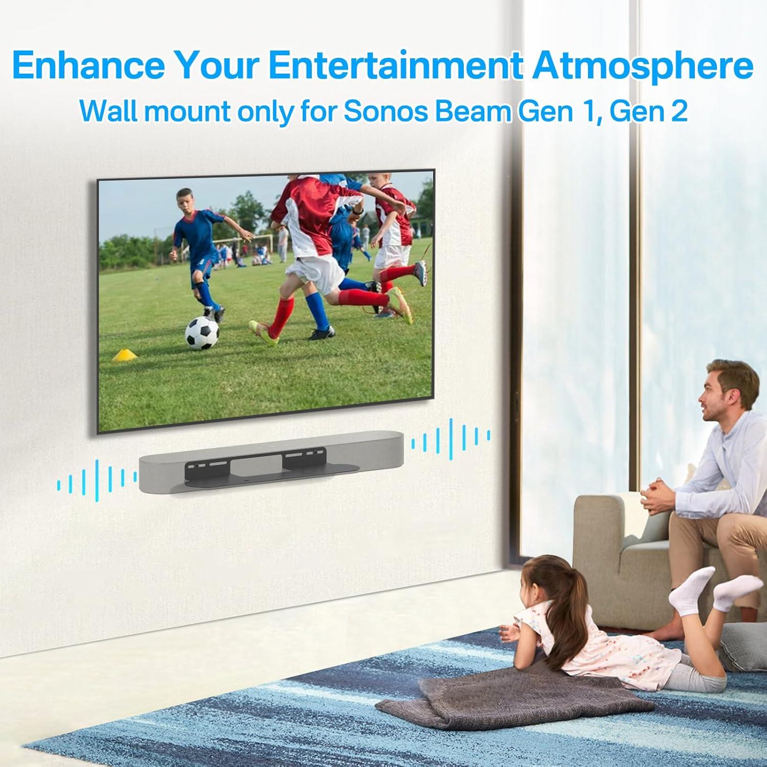 Soporte de Pared Notiela para Sonos Beam Gen 1 y 2 - Negro