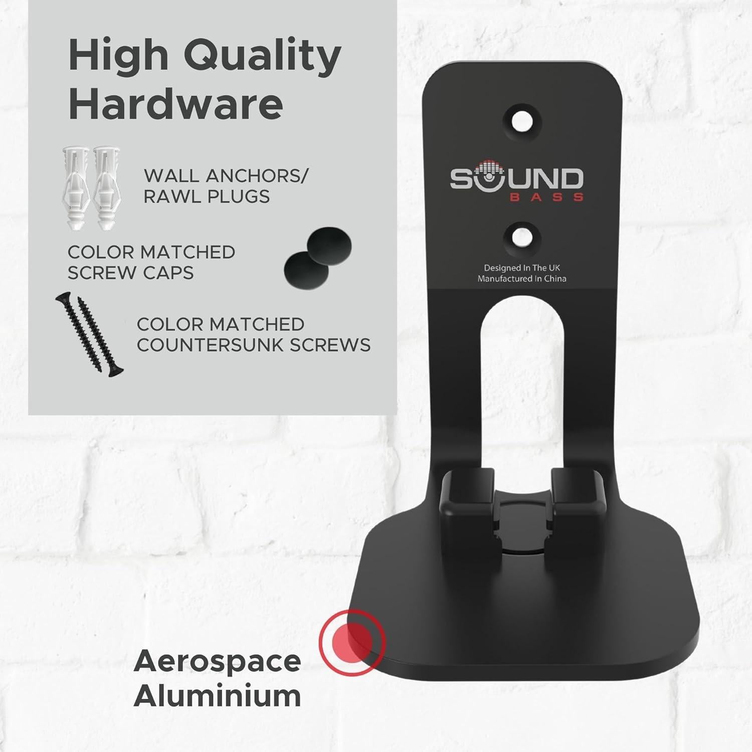 Soporte de Pared Soundbass para Altavoces Sonos ONE, Negro