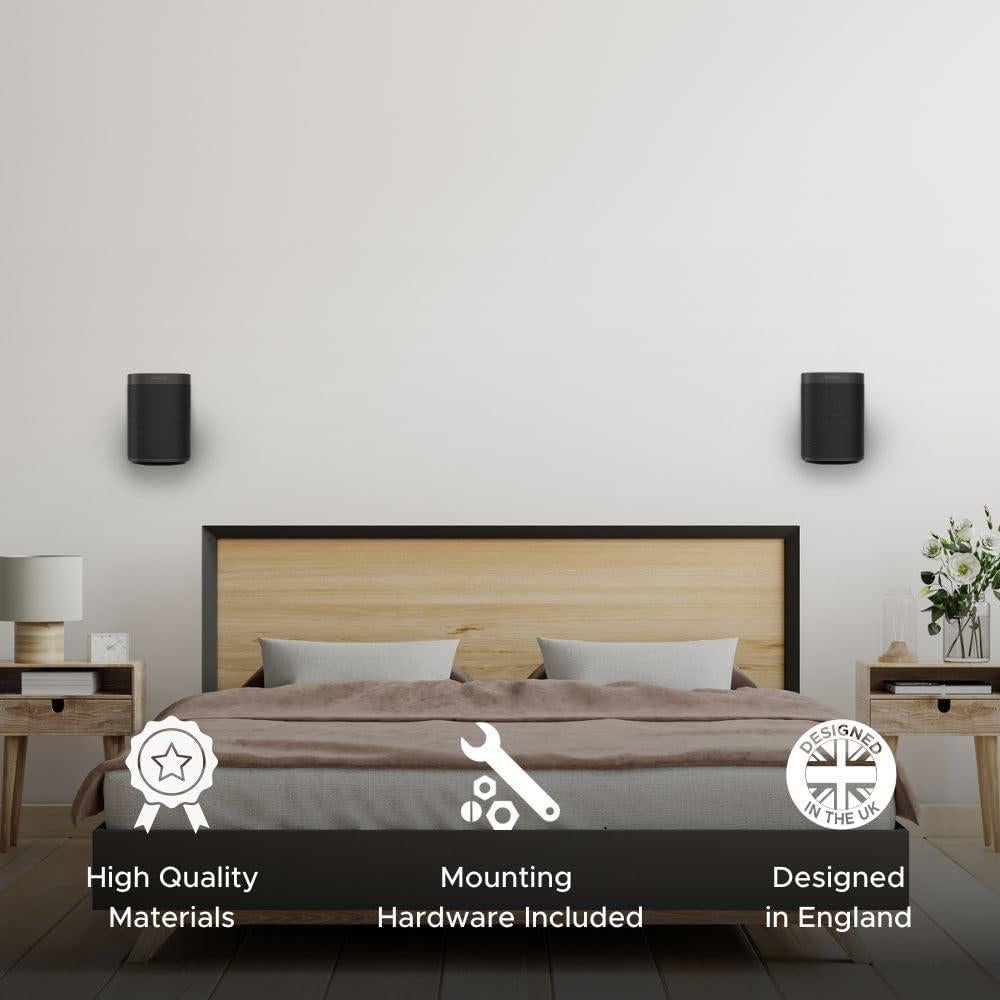 Soporte de Pared Soundbass para Altavoces Sonos ONE, Negro