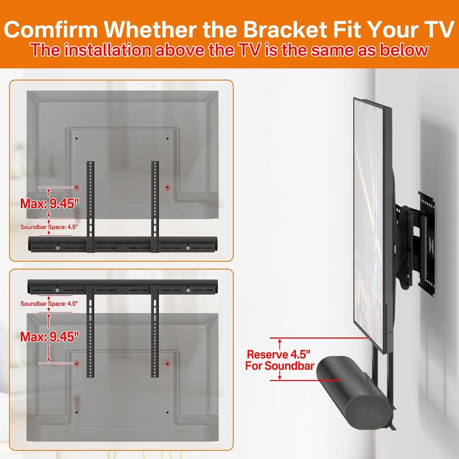 Soporte de Barra de Sonido Yibracki para Sonos Arc Ajustable