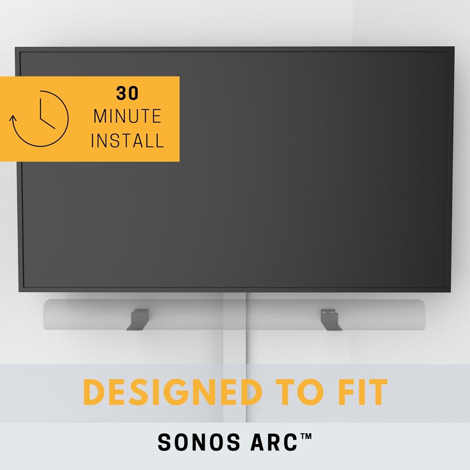 Soporte de Pared Soundbass Arc Negro Ajustable para Sonos Arc