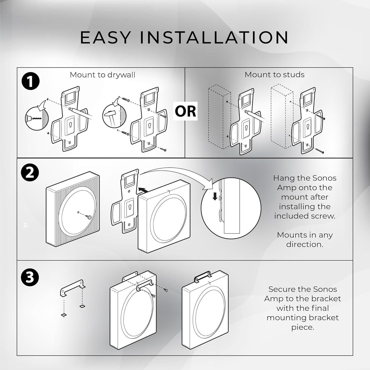 Soporte de Pared HumanCentric para Sonos Amp - Diseño Oculto