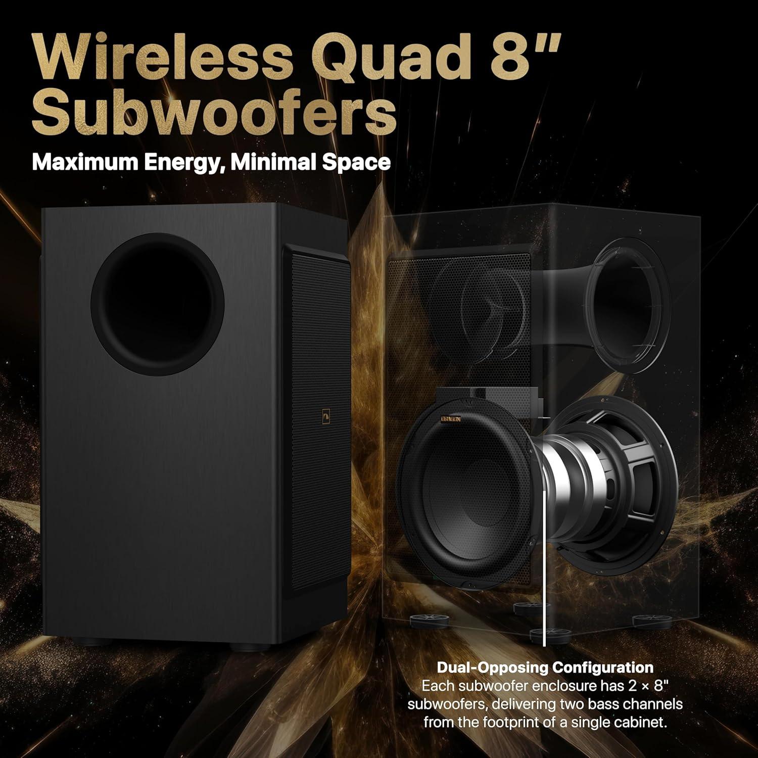 Sistema de Sonido Surround Nakamichi DRAGON 11.4.6 con Dolby Atmos