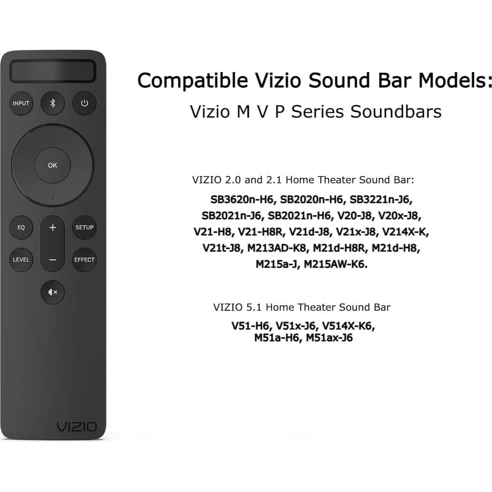 Control Remoto Bluetooth VIZIO 2.1 5.1 con Pantalla LED