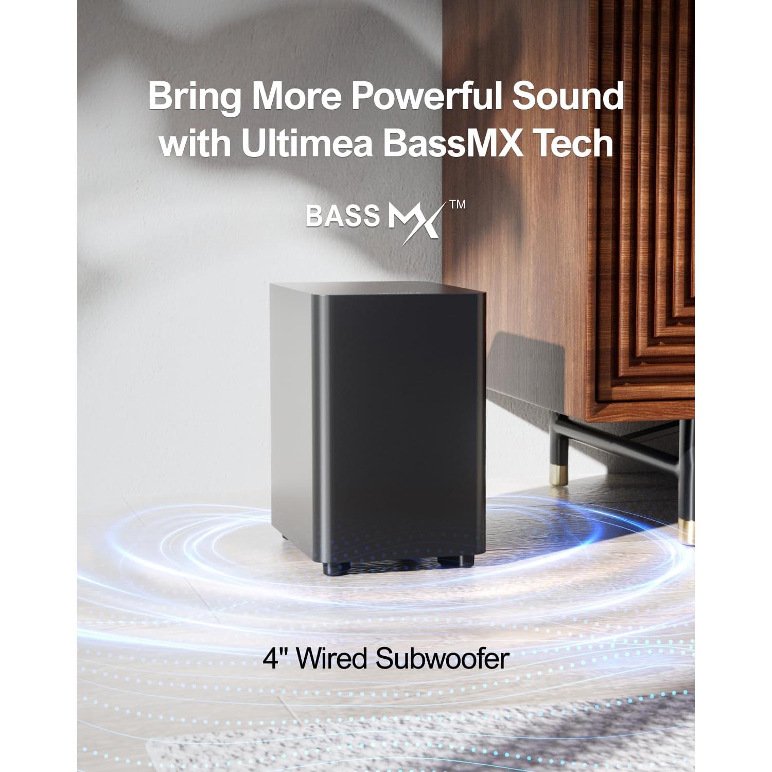 Barra de Sonido 5.1 Ultimea Aura A30 con Subwoofer 250W