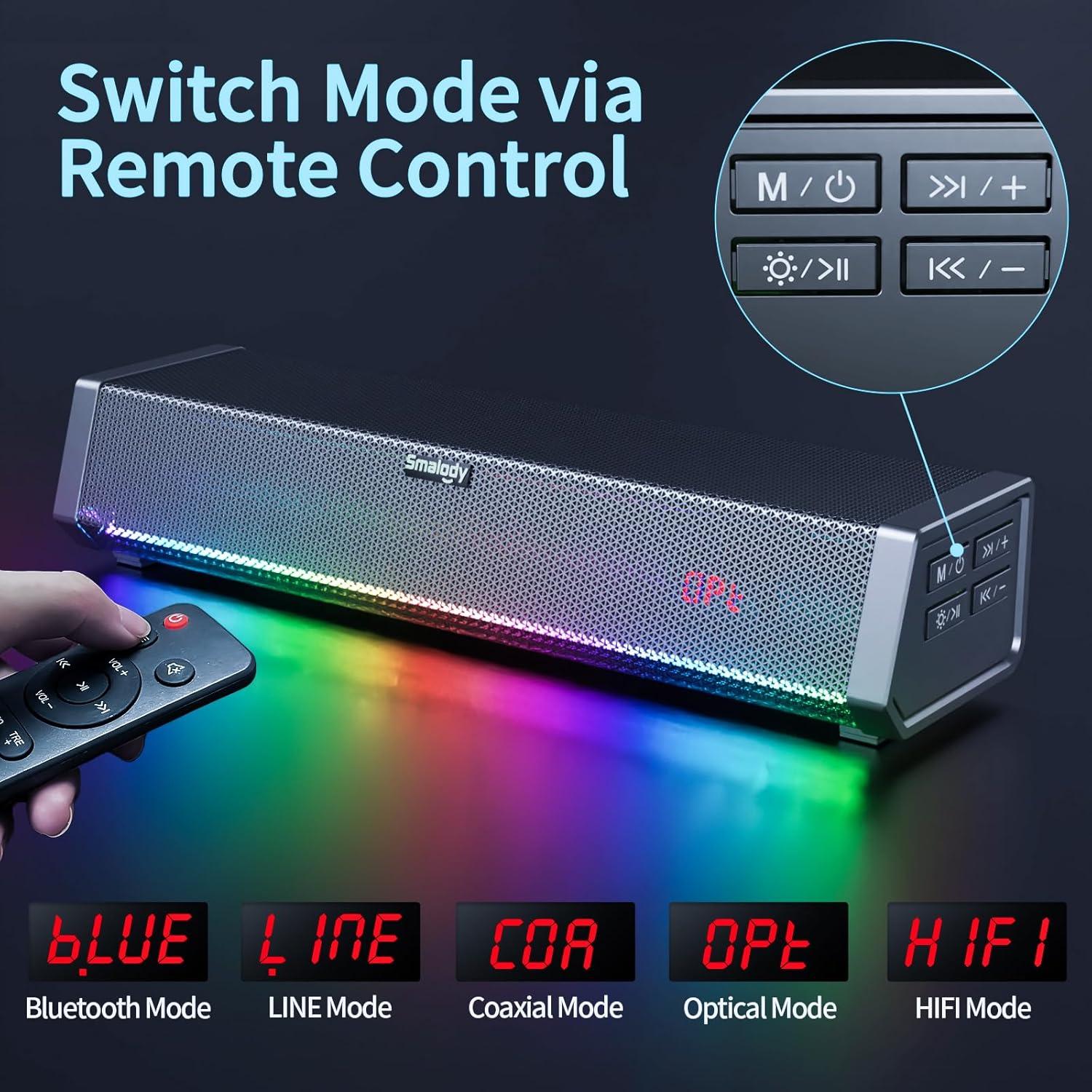 Barra de Sonido Inalámbrica Smalody 2.1 con Subwoofer 30W