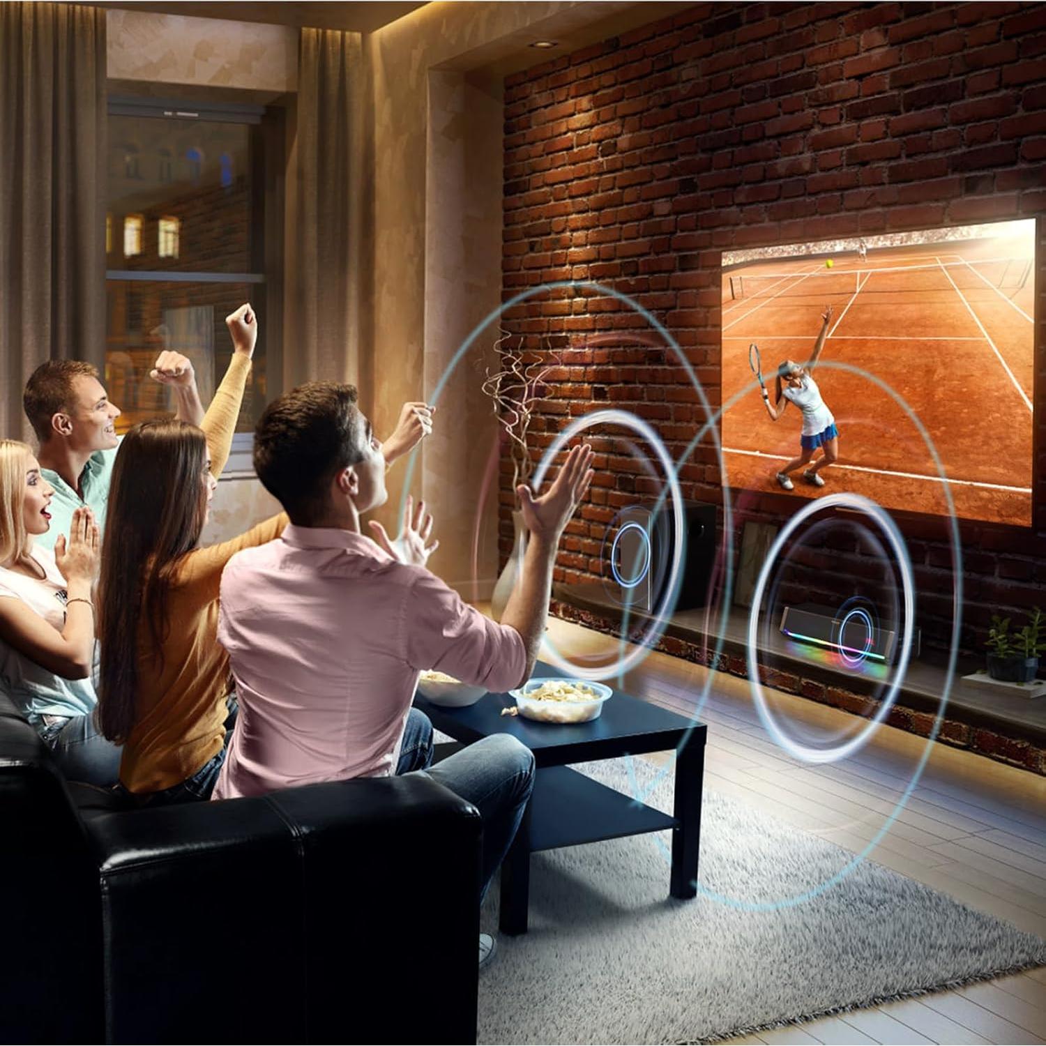 Barra de Sonido Inalámbrica Smalody 2.1 con Subwoofer 30W