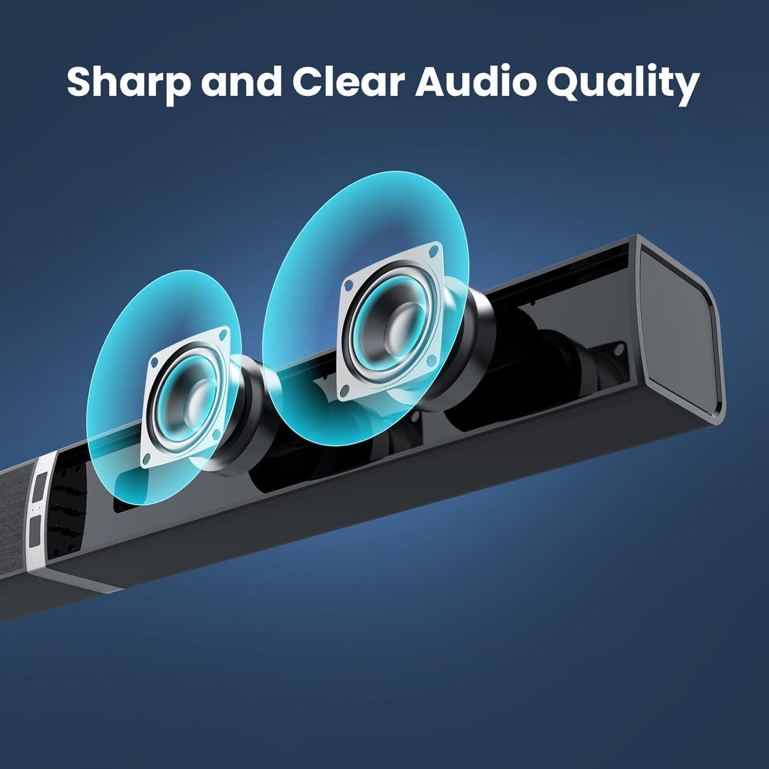 Barra de Sonido MZEIBO 80W Bluetooth para TV Inteligente