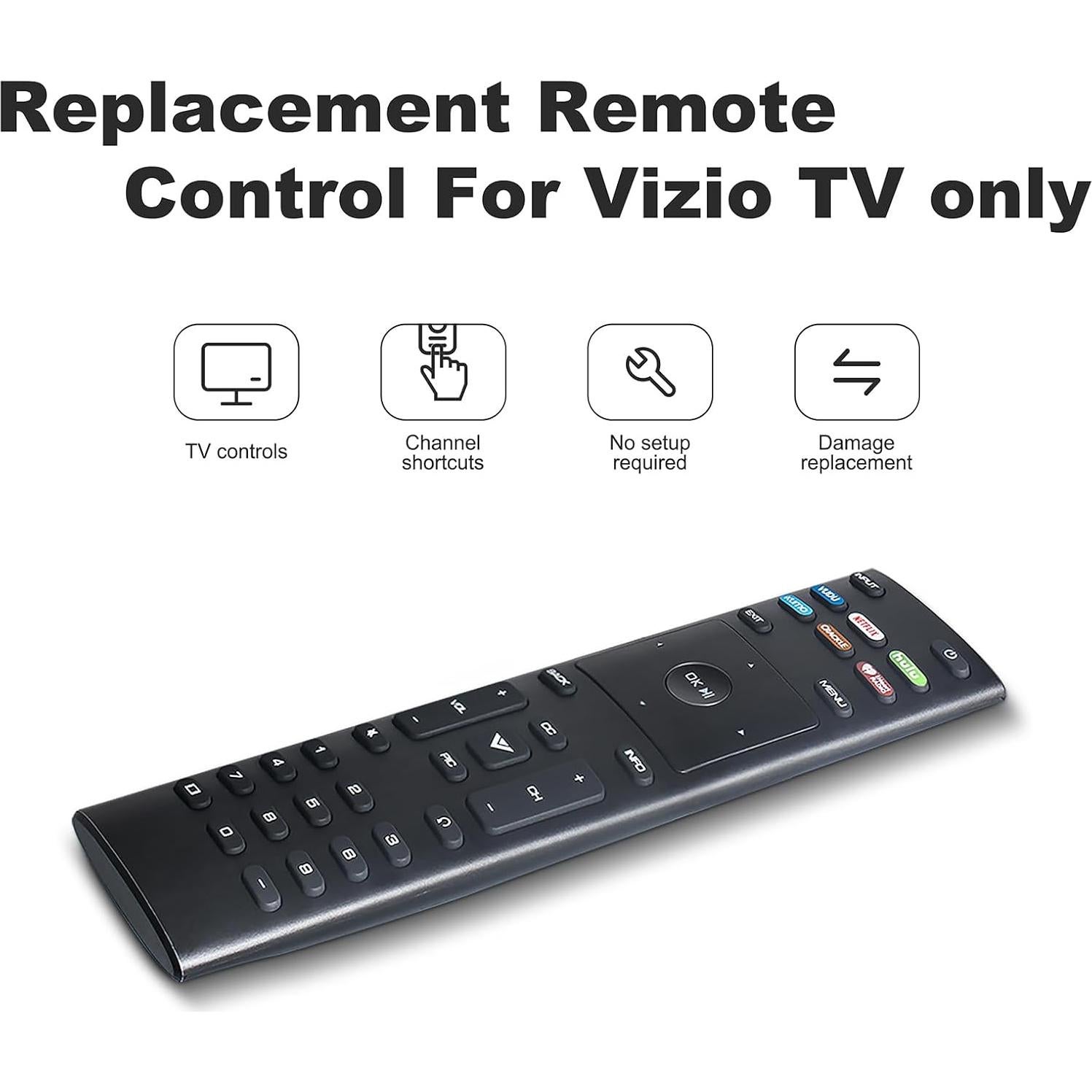 Control Remoto XRT136 para TV Vizio - Reemplazo Universal
