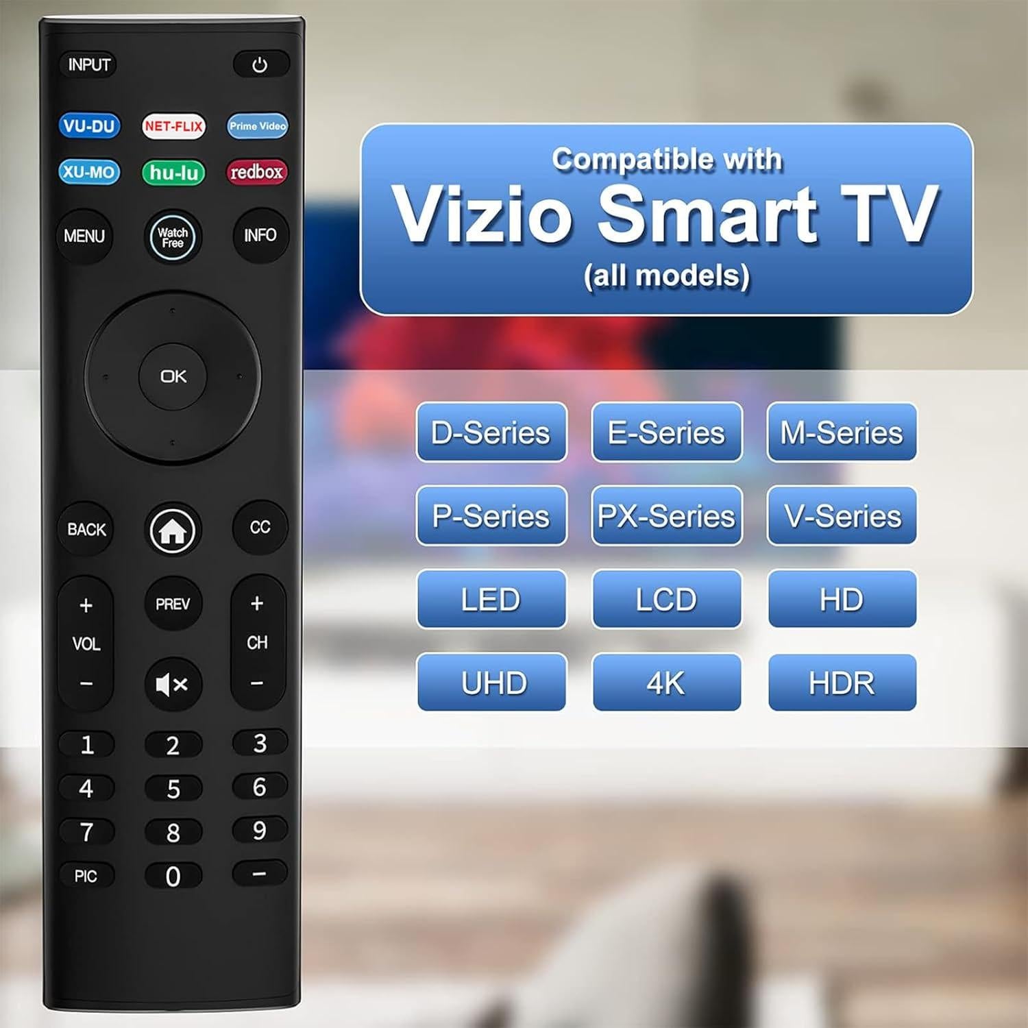 Control Remoto Universal Vizio XRT140 para Televisores Inteligentes