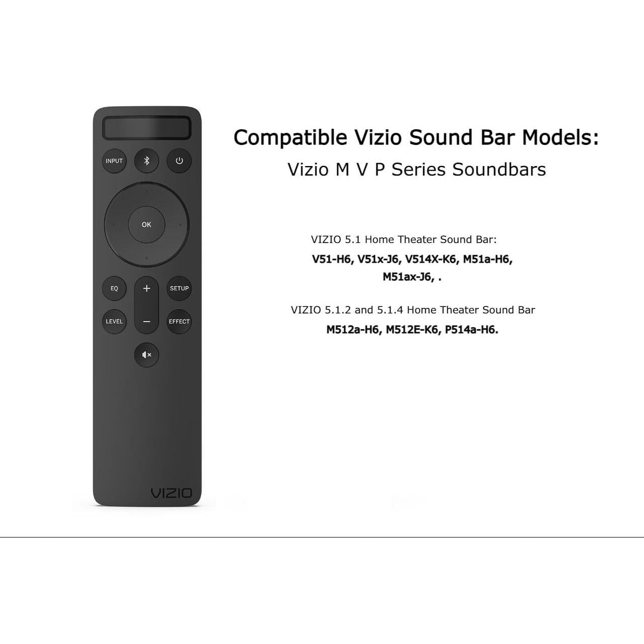 Control Remoto Bluetooth Vizio 5.1 Retroiluminado OEM
