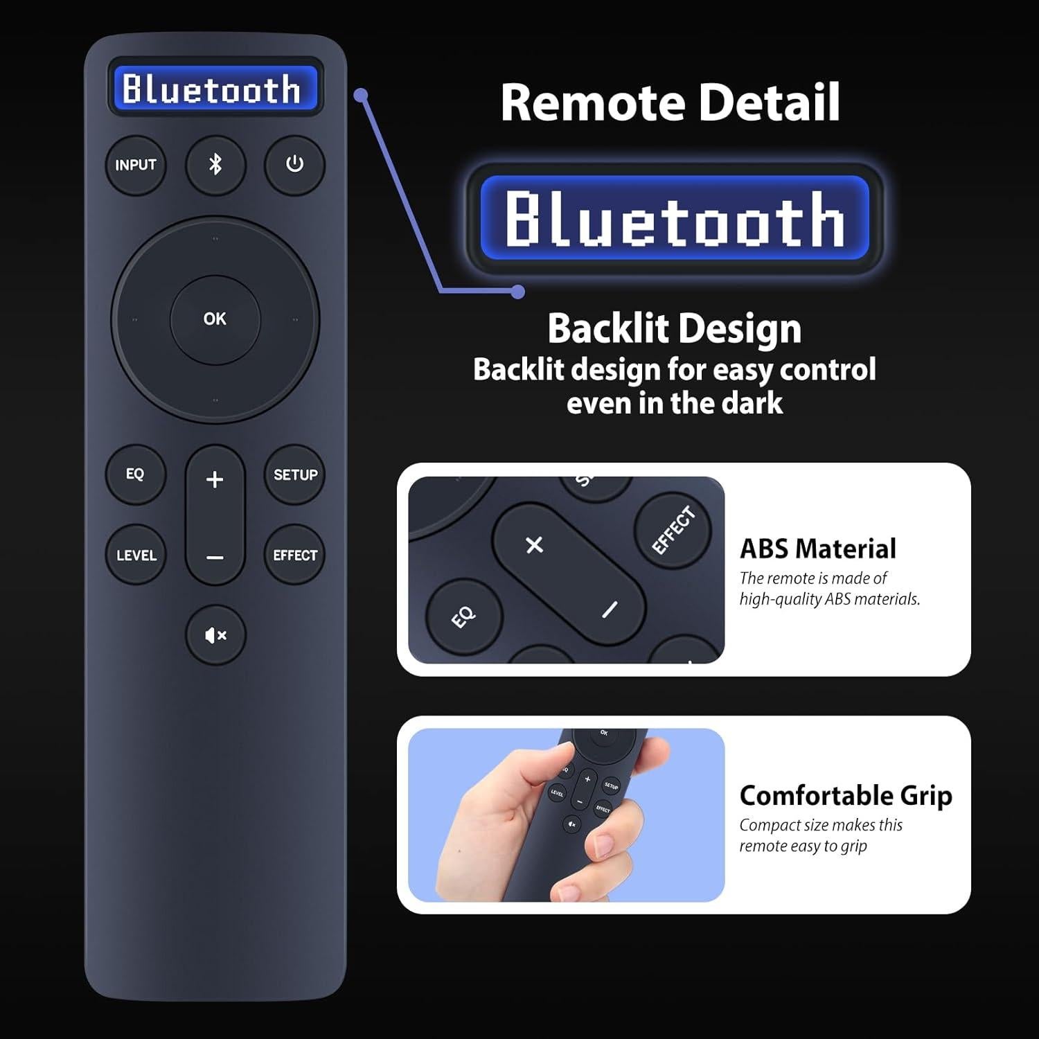 Control Remoto PZL D51 D51-H Retroiluminado para Vizio 2.1 5.1