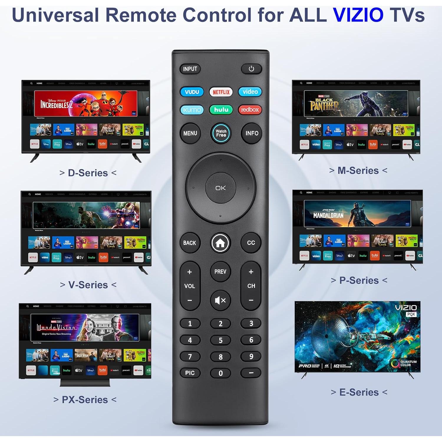 Control Remoto Reemplazo VIZIO XRT140 - Paquete de 2