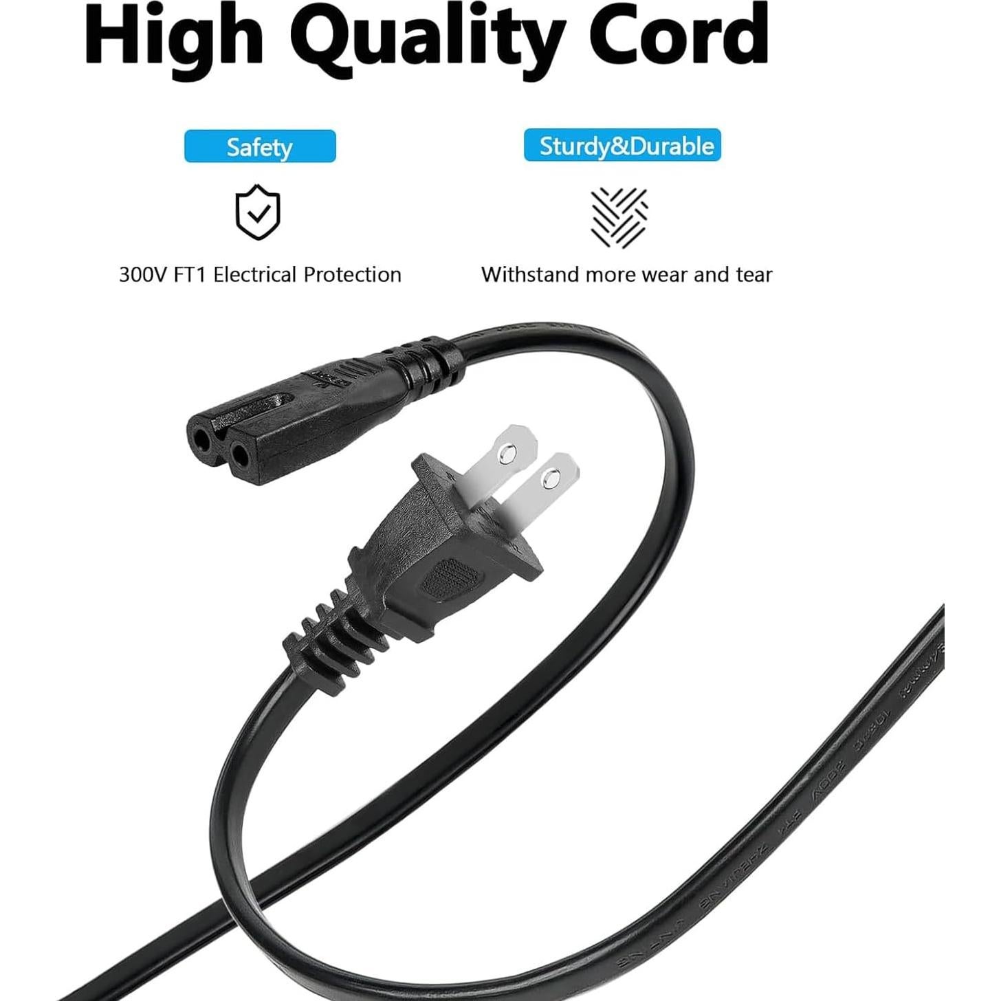 Cable de Alimentación Polarizado 2 Clavijas ILOVYO 2m Compatible Vizio