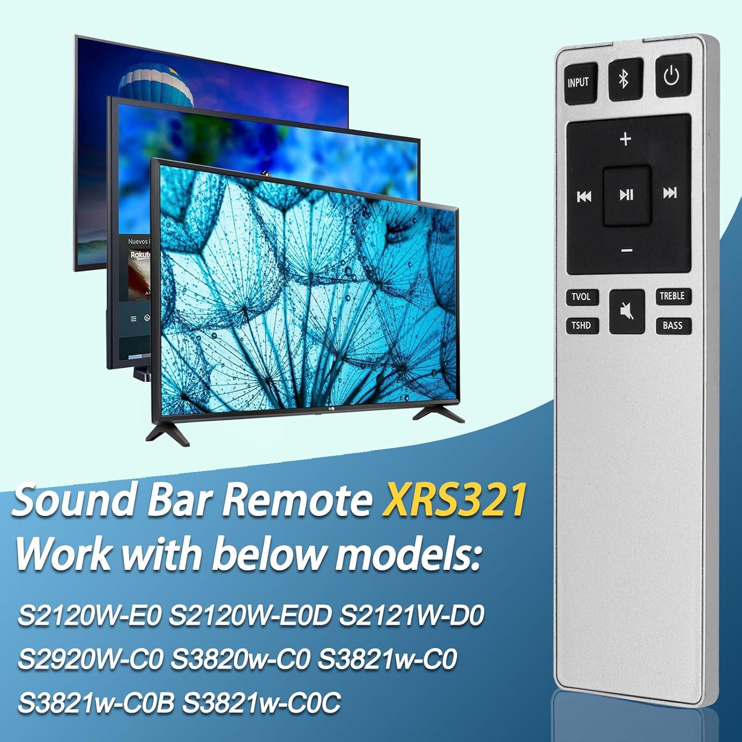 Control Remoto de Reemplazo XRS321 para Barra de Sonido Vizio