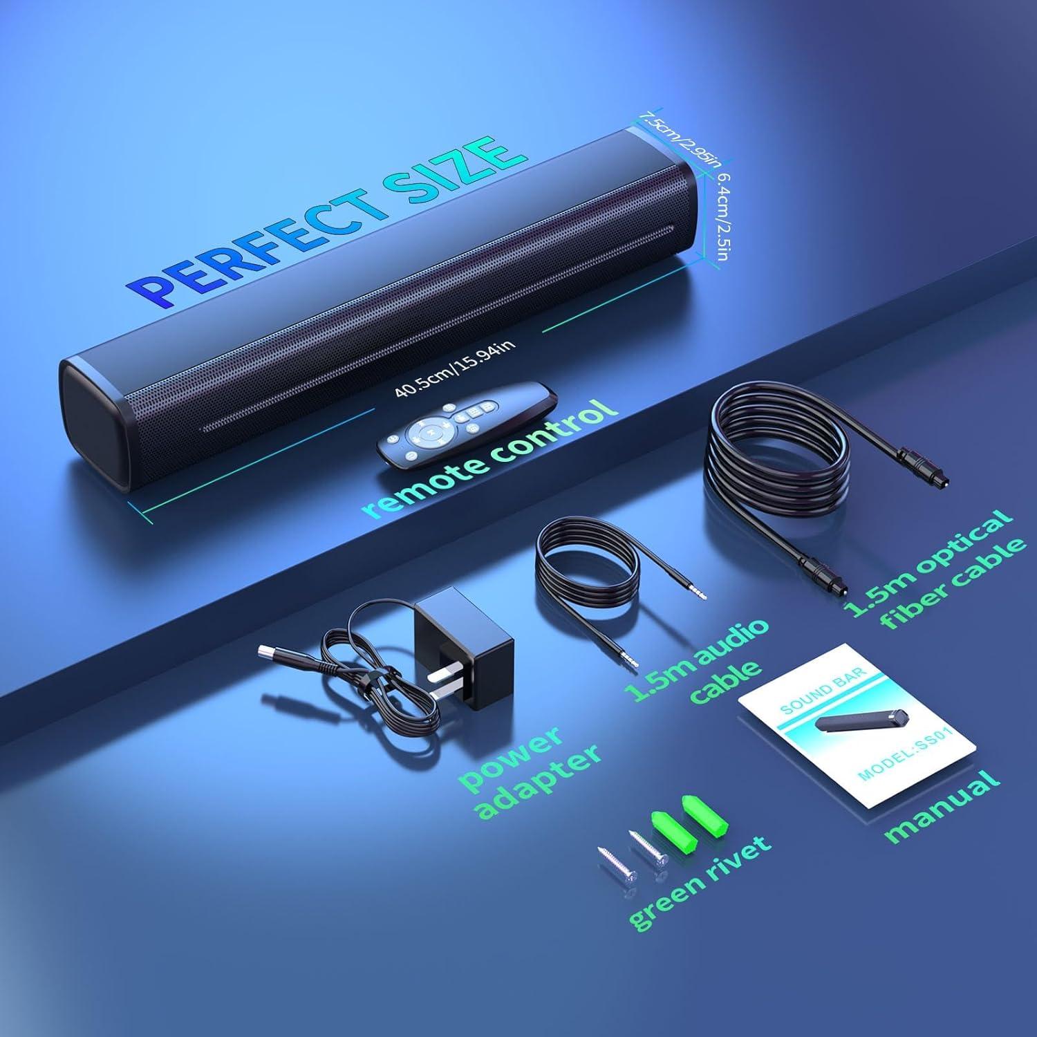 Barra de Sonido Jierben SS03 50W Bluetooth para Televisor