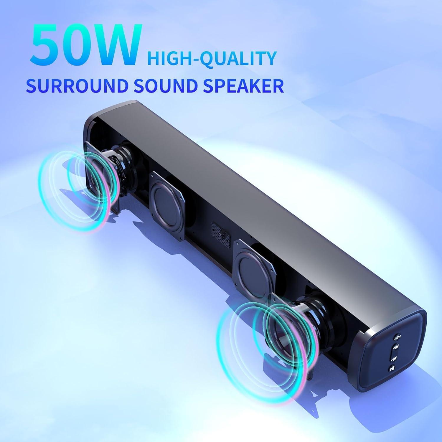 Barra de Sonido Jierben SS03 50W Bluetooth para Televisor