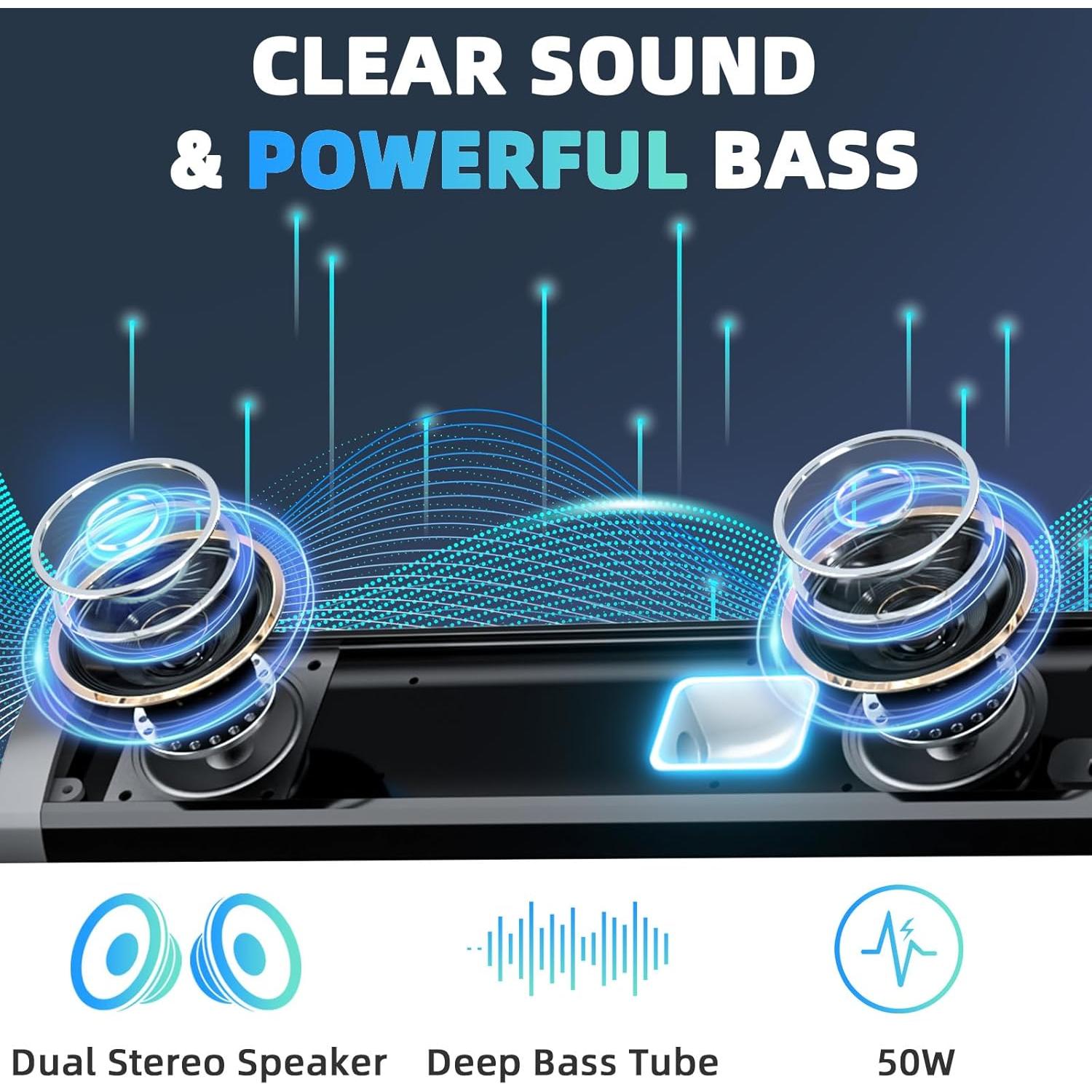 Barra de Sonido Desobry SS1022B 40.9 cm Bluetooth con HDMI