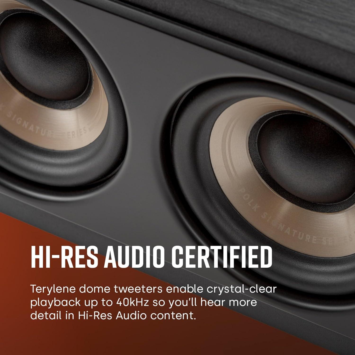 Altavoz Central Polk Signature Elite ES35 - 6.36 kg, 8 Ohmios, Negro